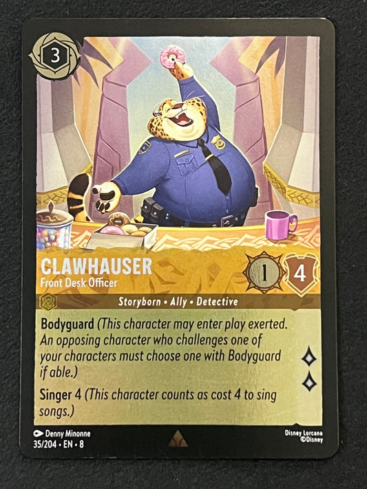 035/204 Clawhauser - Disney Lorcana Reign of Jafar Rare FOIL
