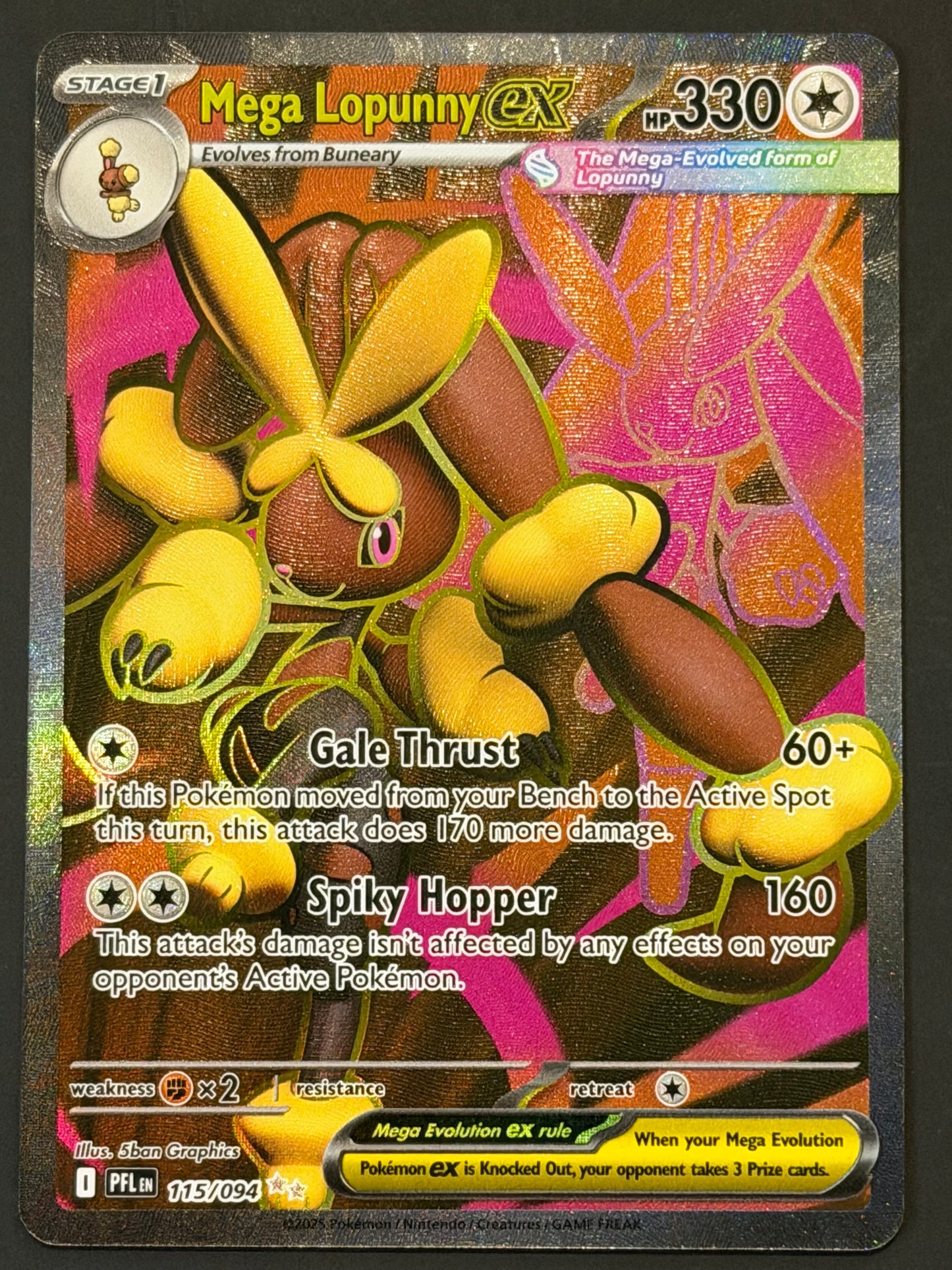 115/094 Mega Lopunny Ex - Pokémon Phantasmal Flames Ultra Rare