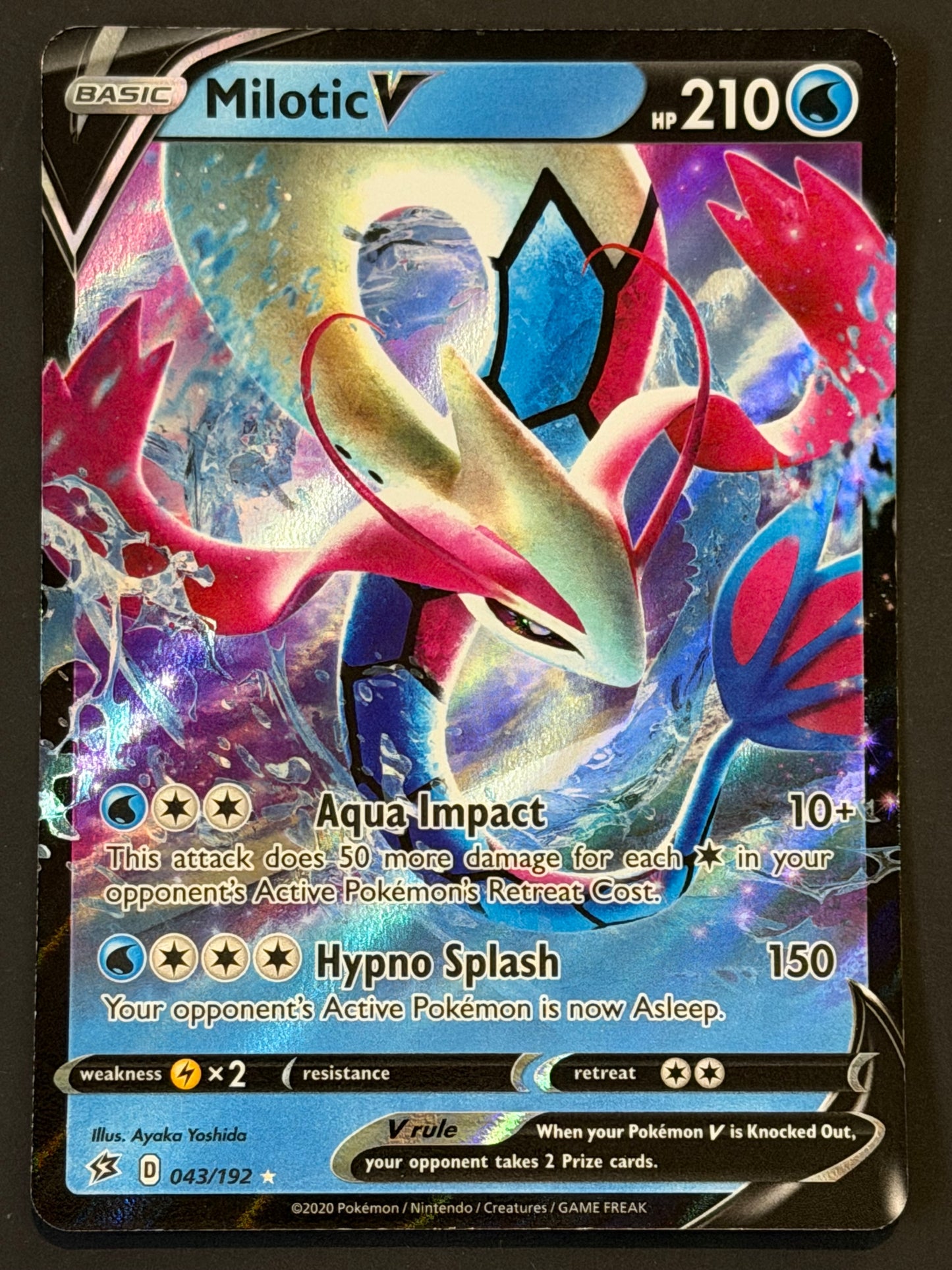 043/192 Milotic V - Pokémon Rebel Clash Ultra Rare