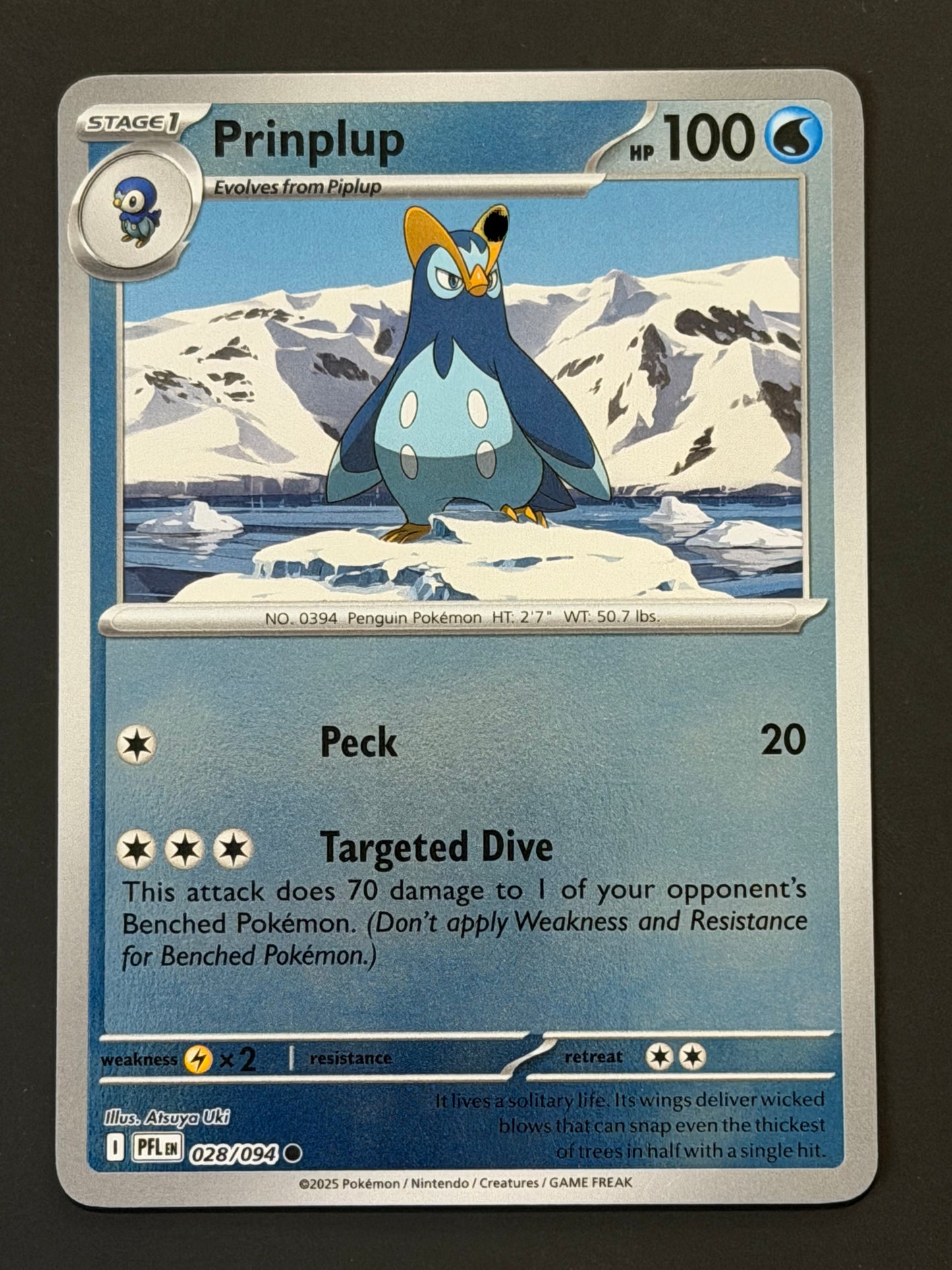 028/094 Prinplup - Pokémon Phantasmal Flames Common Reverse