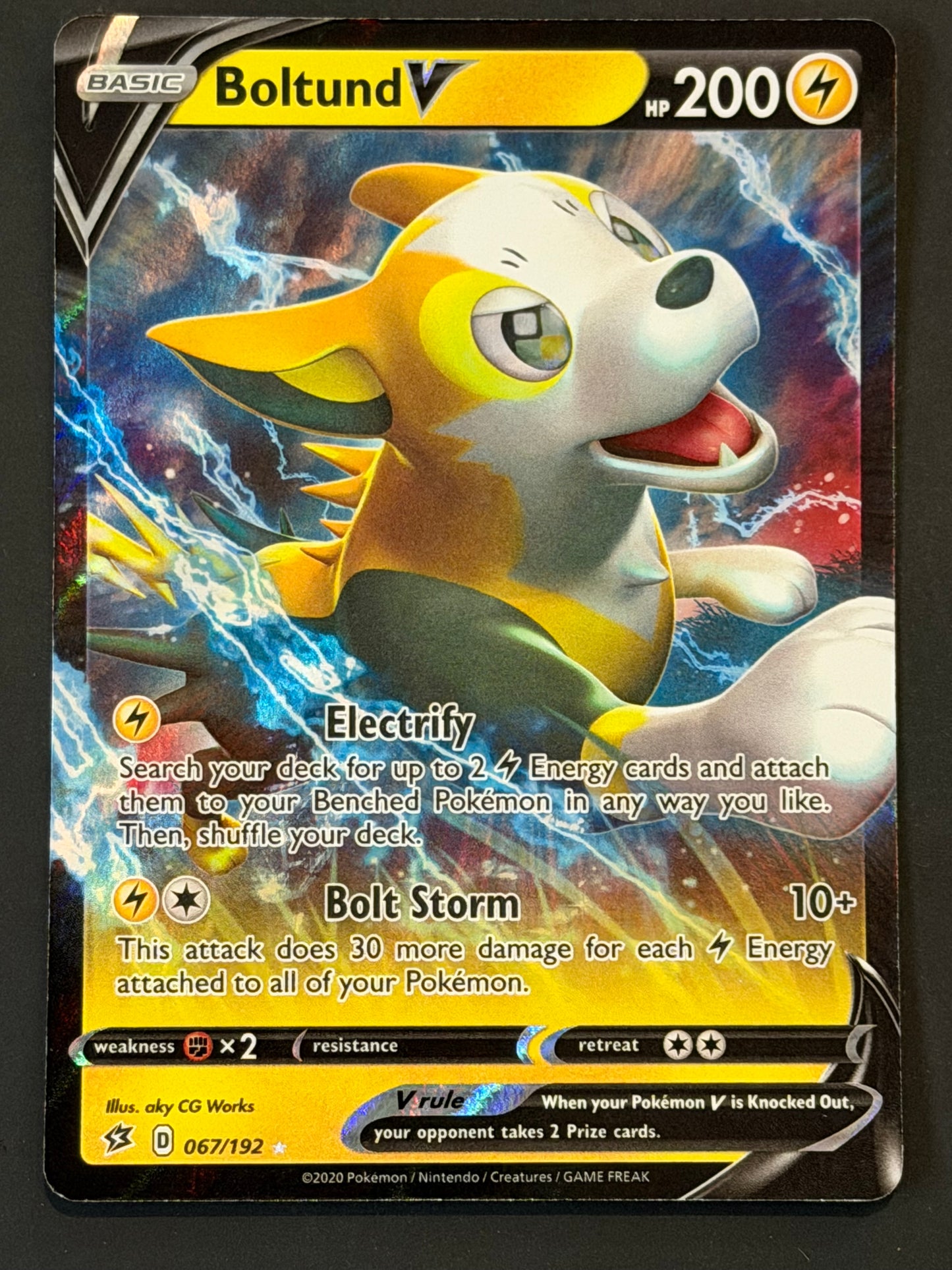 067/192 Boltund V - Pokémon Rebel Clash Ultra Rare