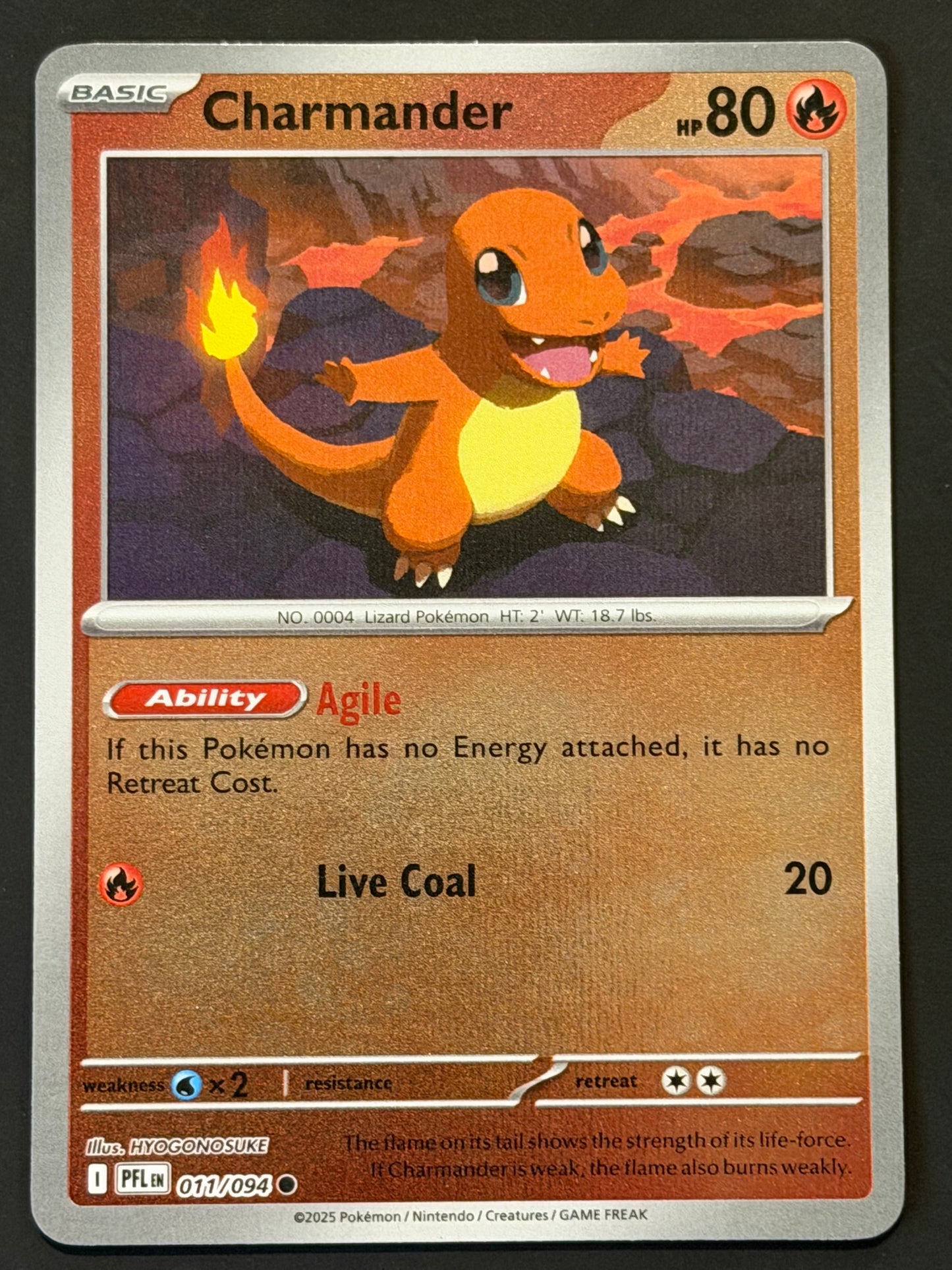 011/094 Charmander - Pokémon Phantasmal Flames Common Reverse