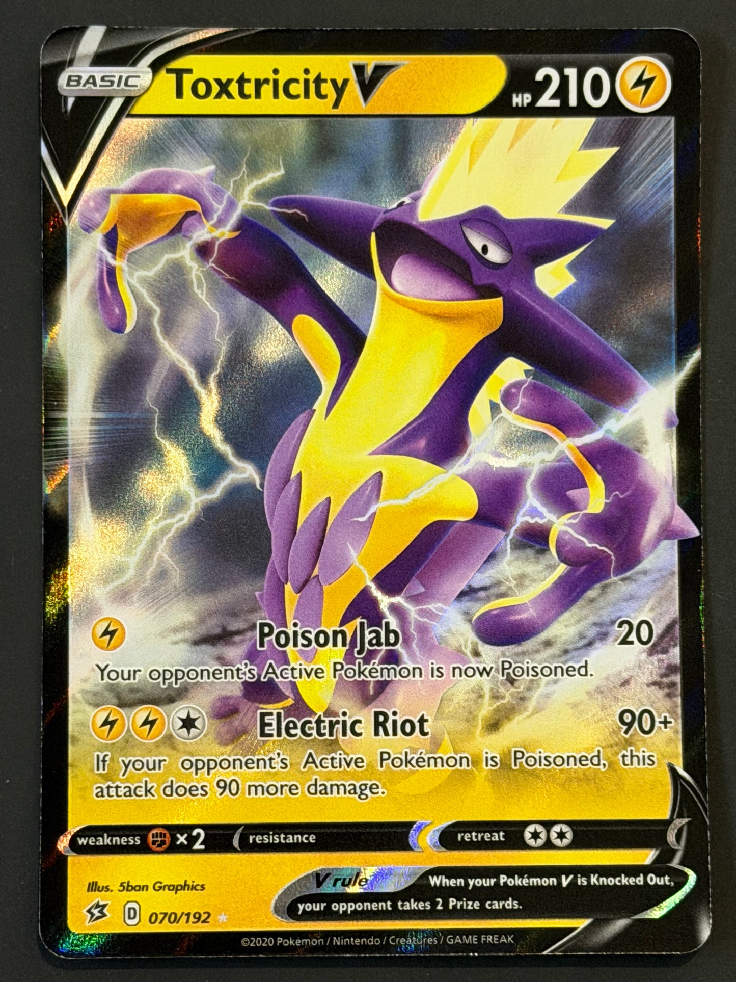070/192 Toxtricity V - Pokémon Rebel Clash Ultra Rare