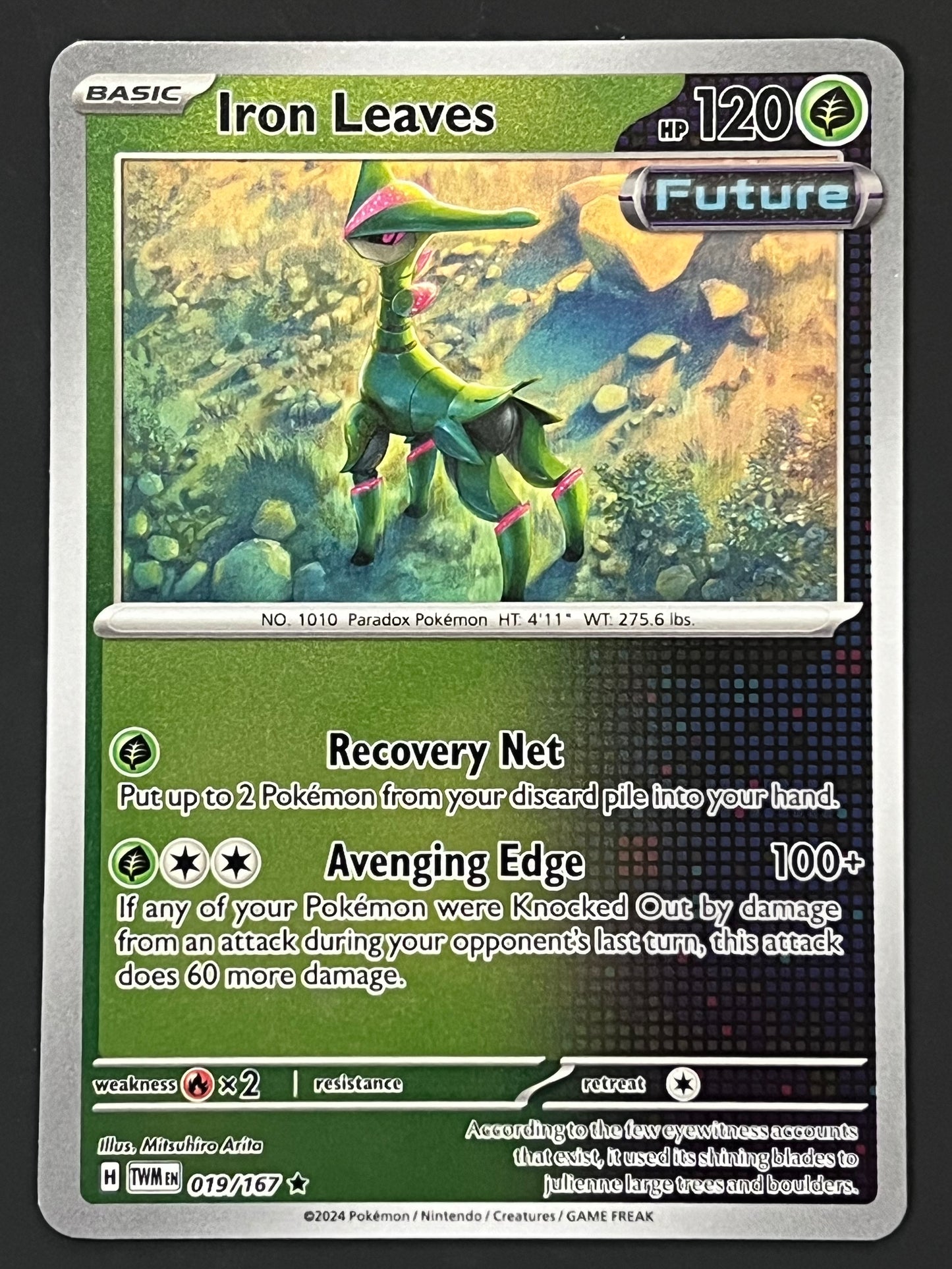 019/167 Iron Leaves - Pokémon Twilight Masquerade Rare Reverse