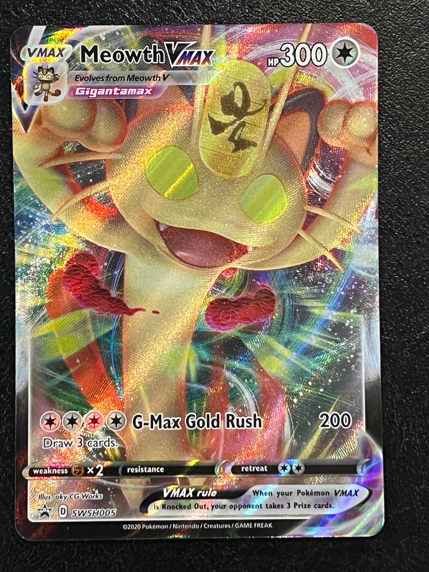 SWSH005 Meowth VMax - Black Star Promo