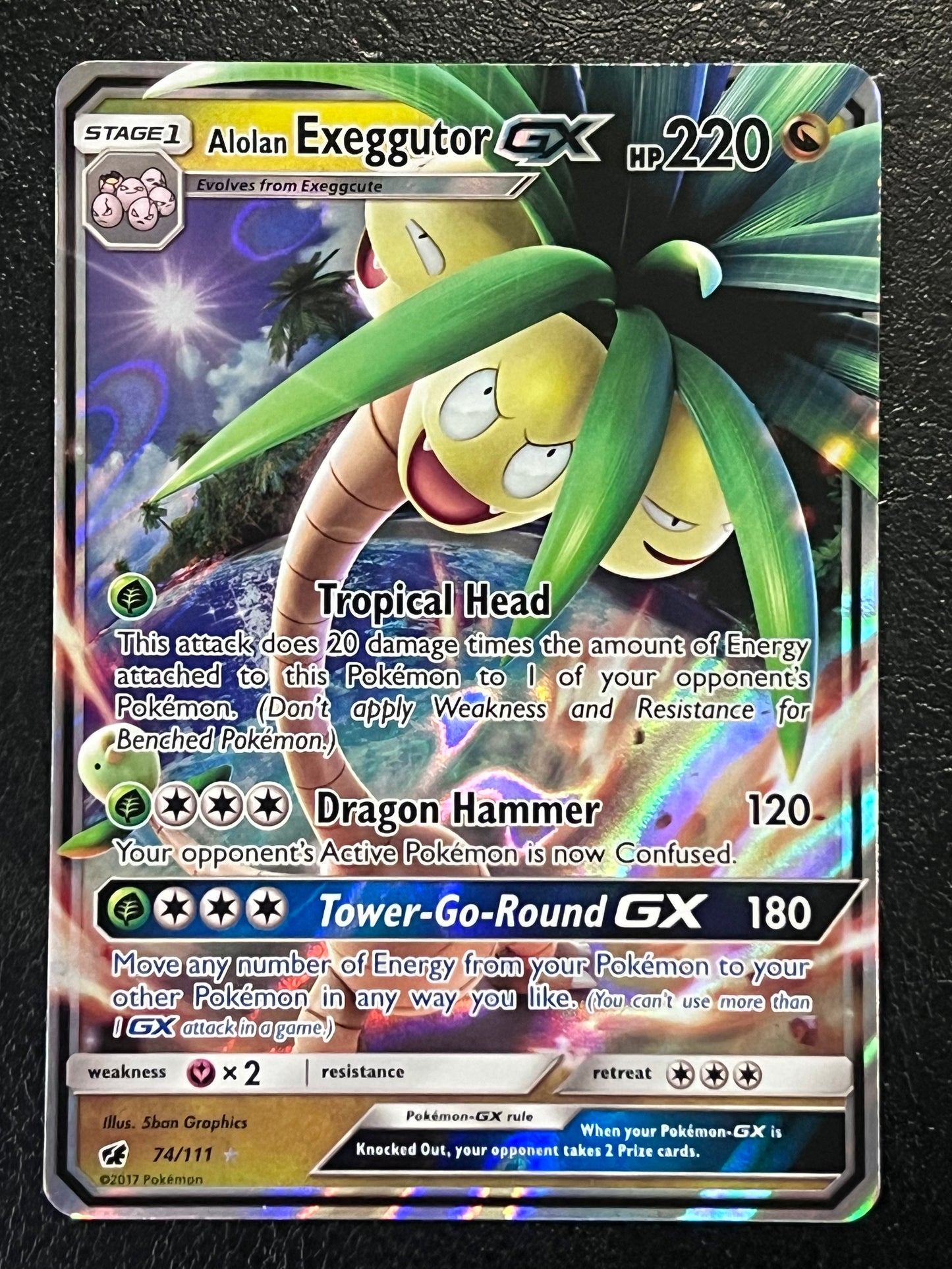 074/111 Alolan Exeggutor Gx - Pokémon Crimson Invasion Ultra Rare