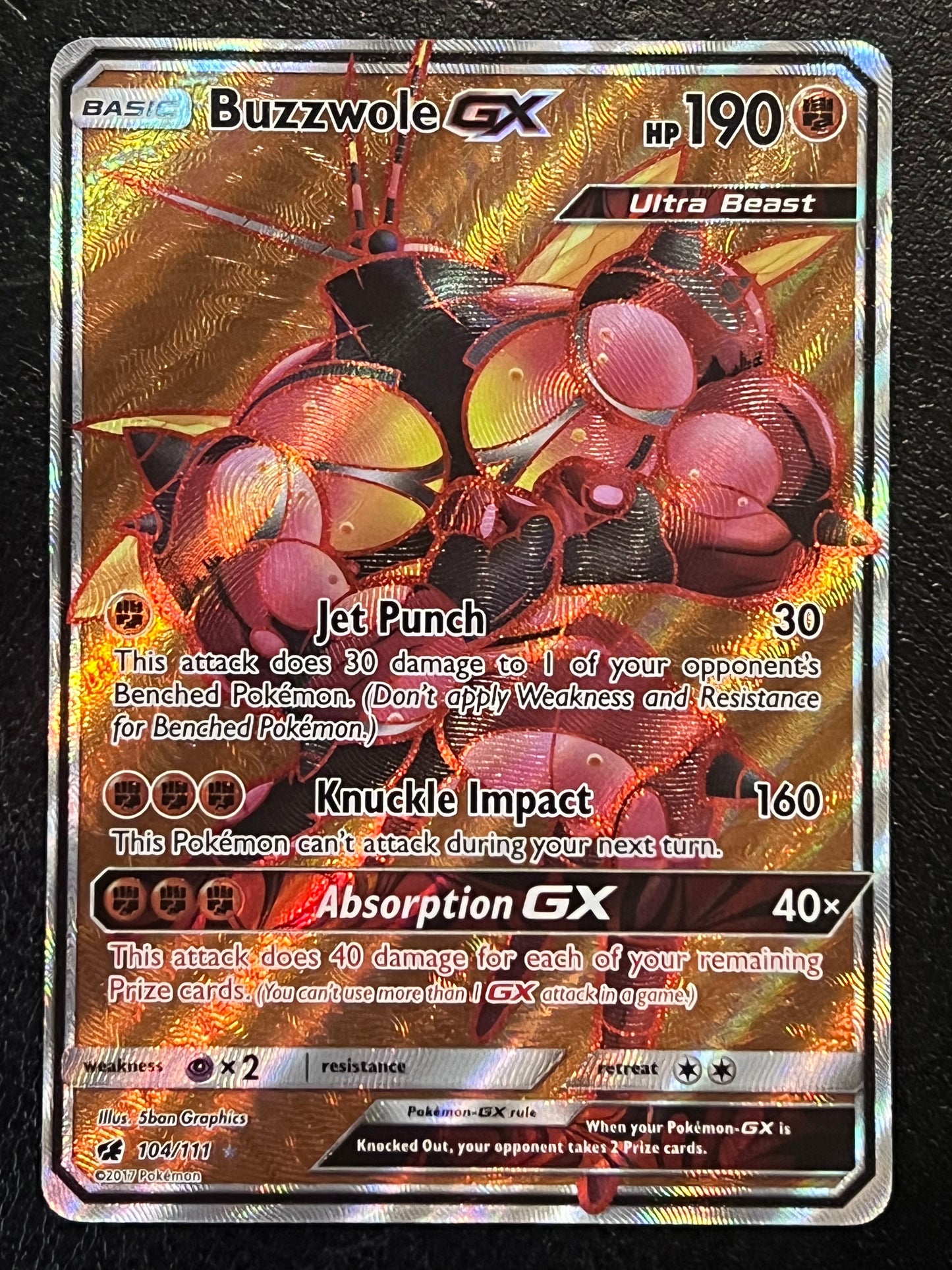 104/111 Buzzwole Gx - Pokémon Crimson Invasion Full Art