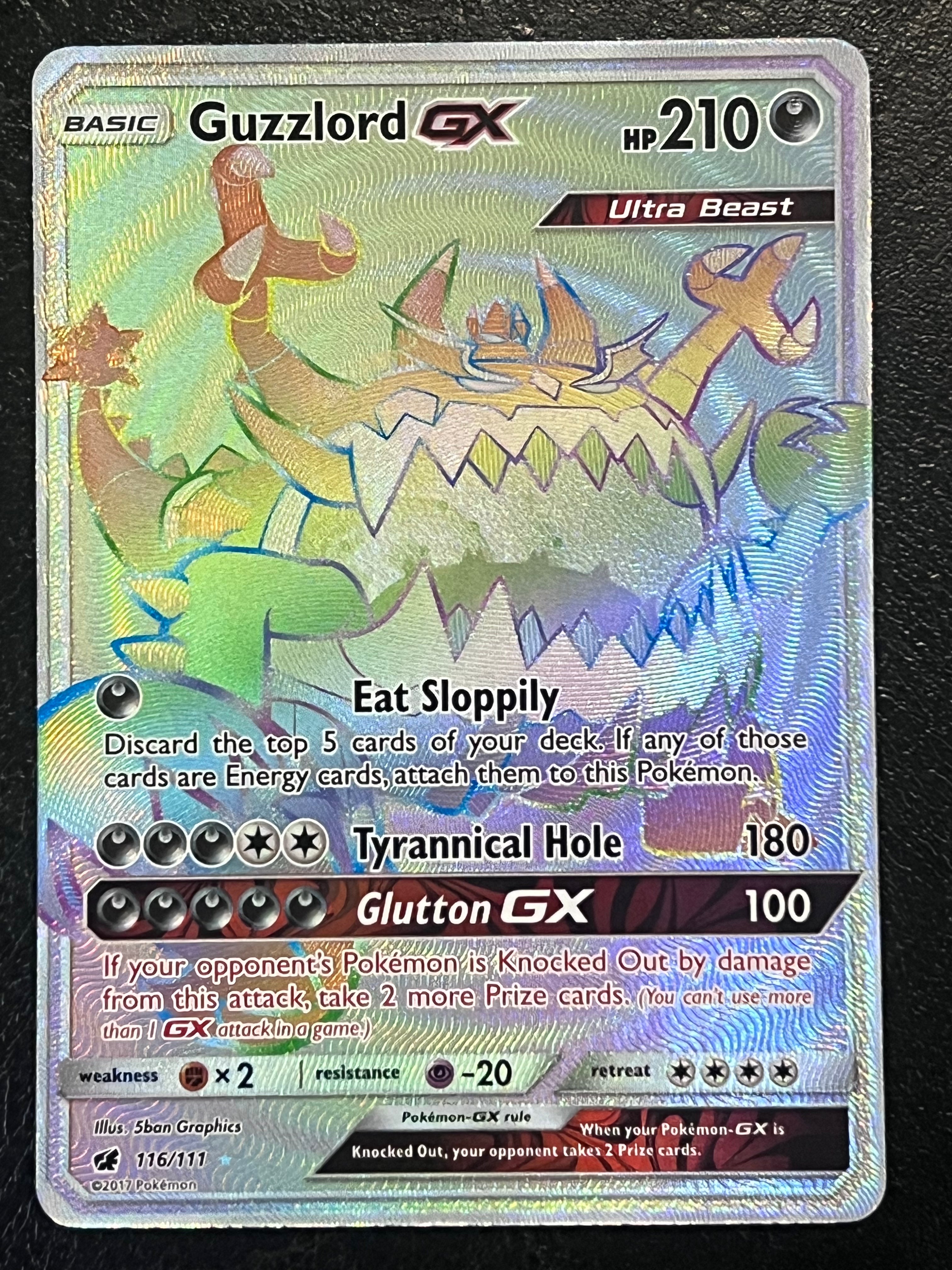 116/111 Guzzlord Gx - Pokmon Crimson Invasion Rainbow Secret Rare Jarvvos 116/111 Guzzlord Gx - Pokmon Crimson Invasion Rainbow Secret Rare Jarvvos