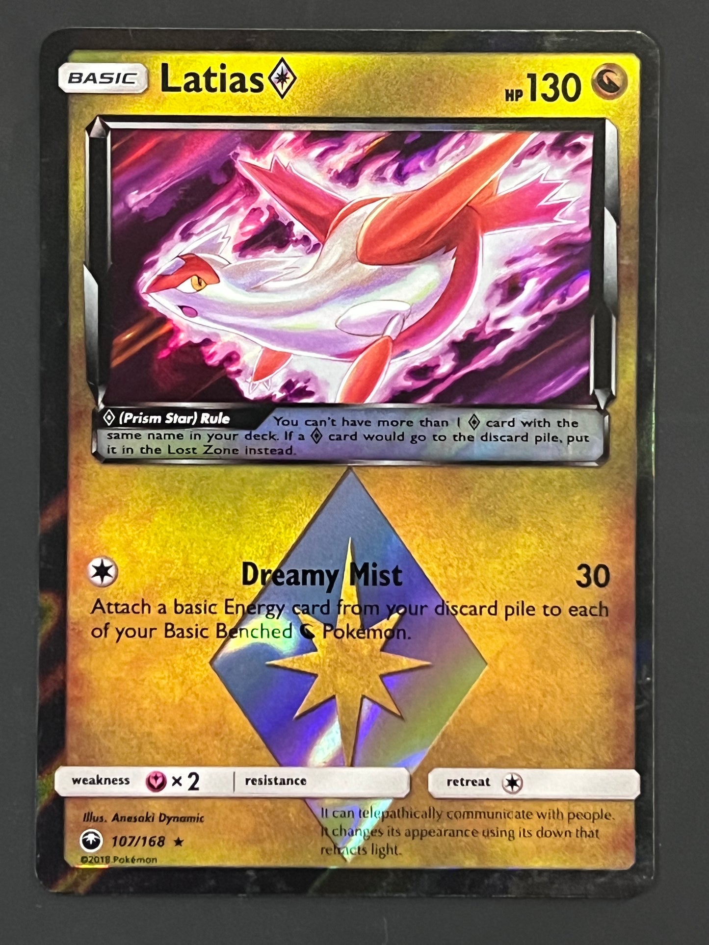 107/168 Latias - Pokémon Celestial Storm Rare Prism Holo