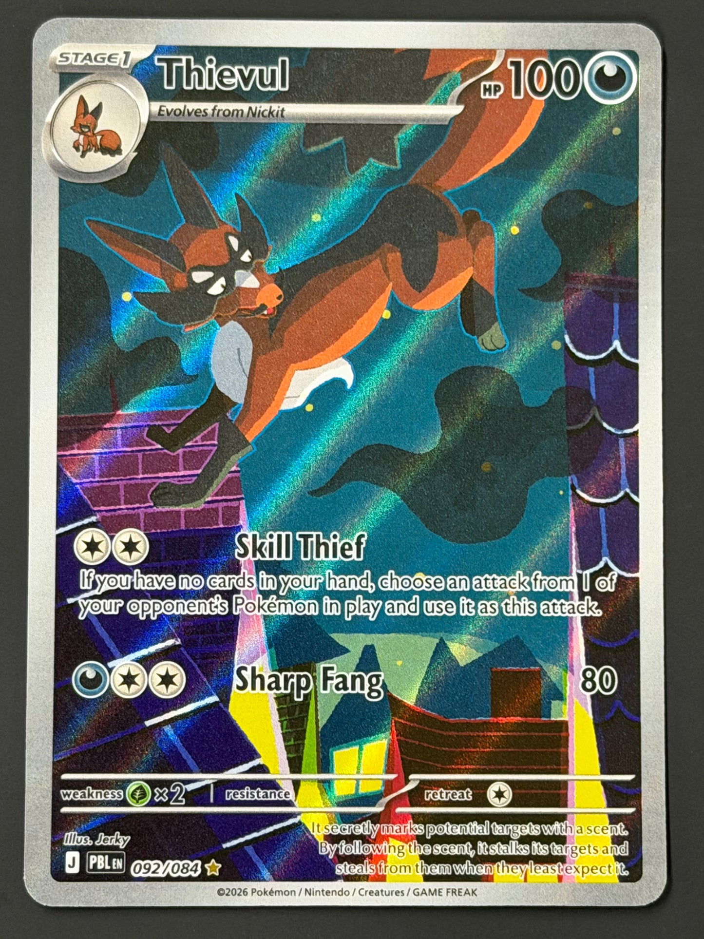 092/084 Thievul - Pokémon Pitch Black Illustration Rare