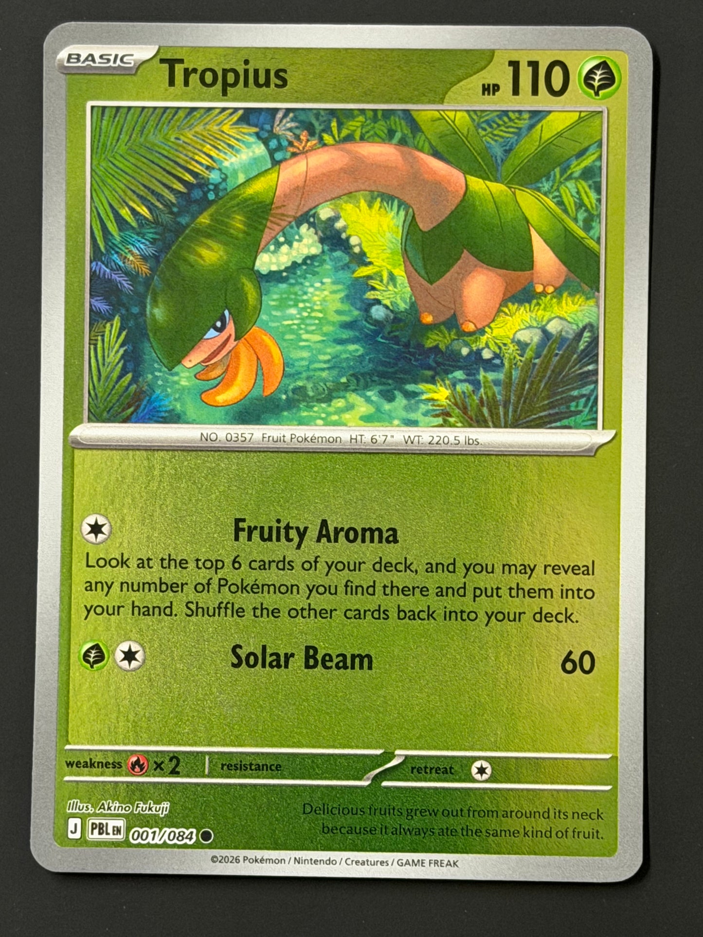001/084 Tropius - Pokémon Pitch Black Common Reverse