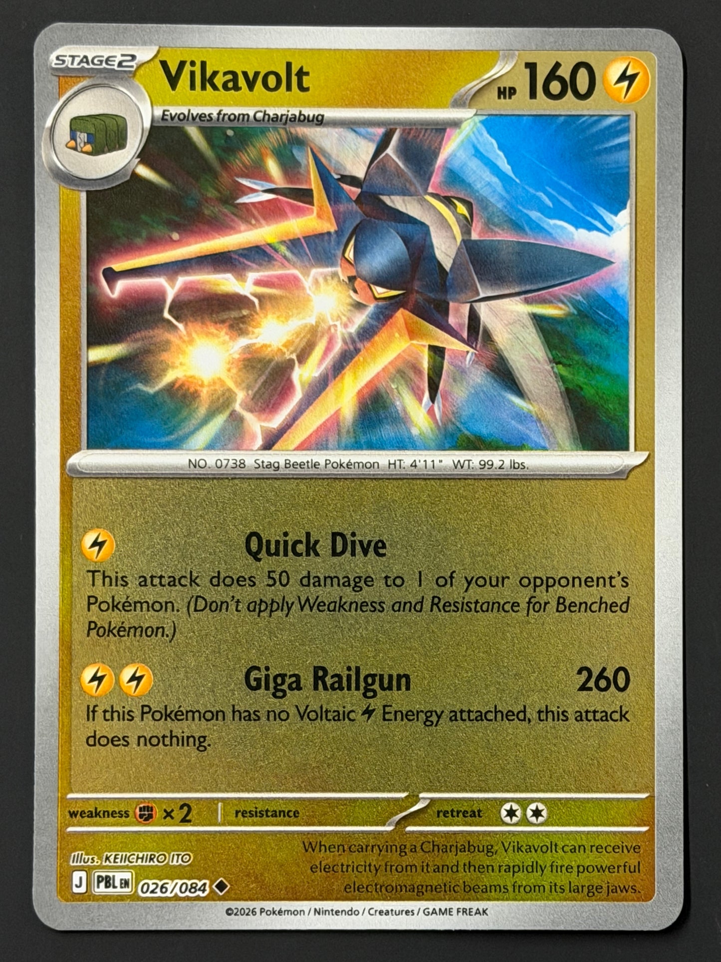 026/084 Vikavolt - Pokémon Pitch Black Uncommon Reverse