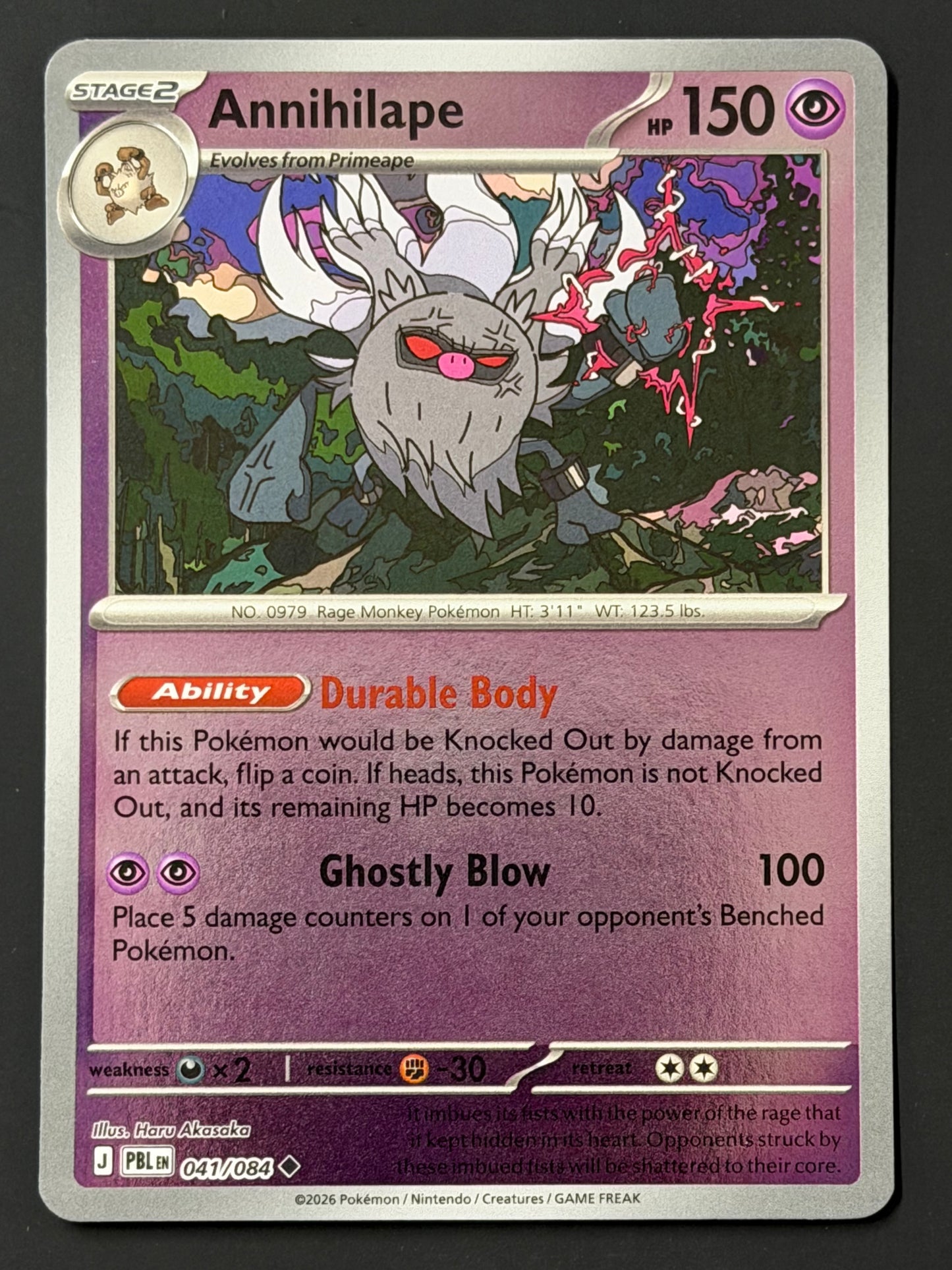 041/084 Annihilape - Pokémon Pitch Black Uncommon Reverse