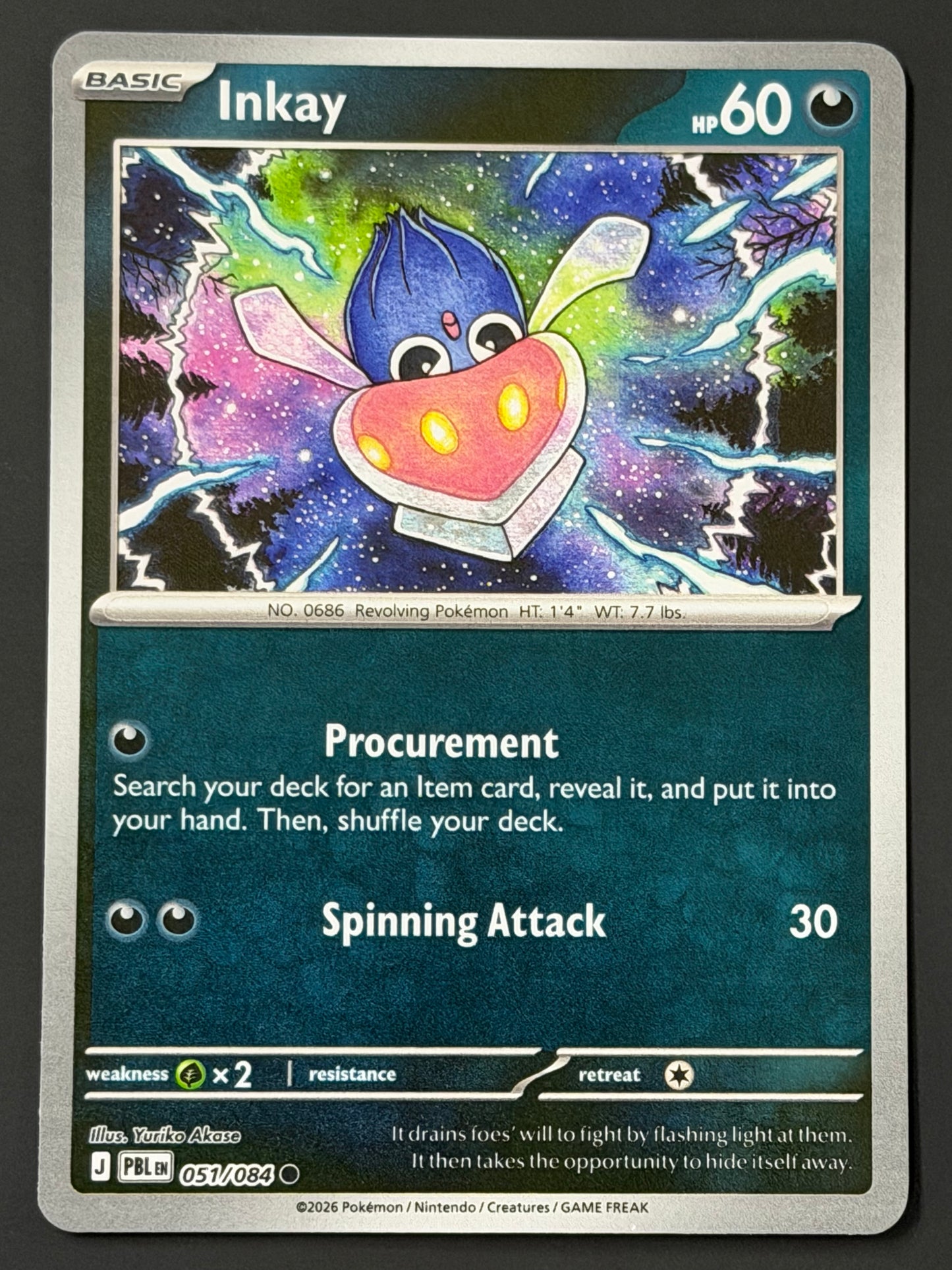 051/084 Inkay - Pokémon Pitch Black Common Reverse