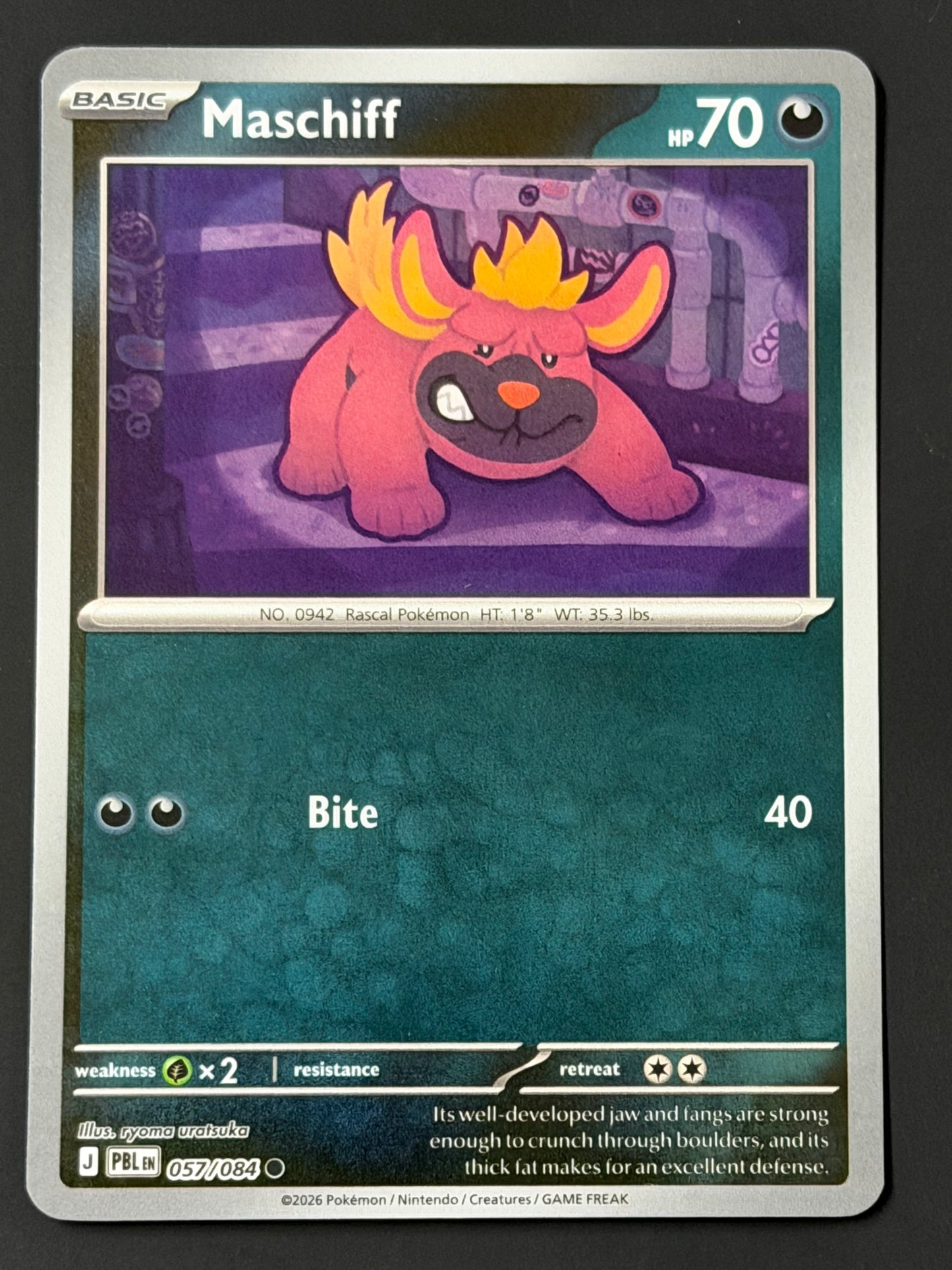 057/084 Maschiff - Pokémon Pitch Black Common Reverse