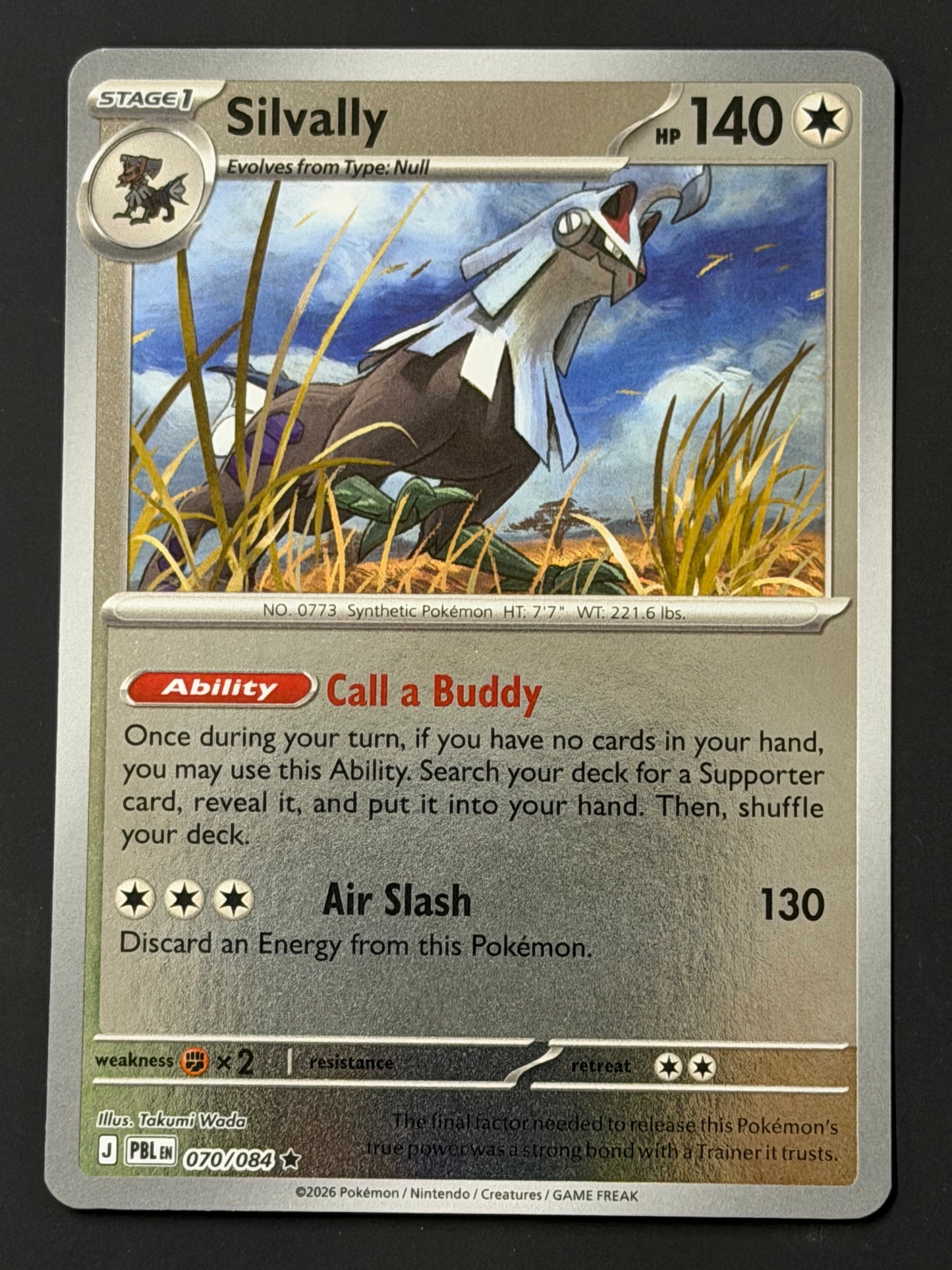 070/084 Silvally - Pokémon Pitch Black Rare Reverse