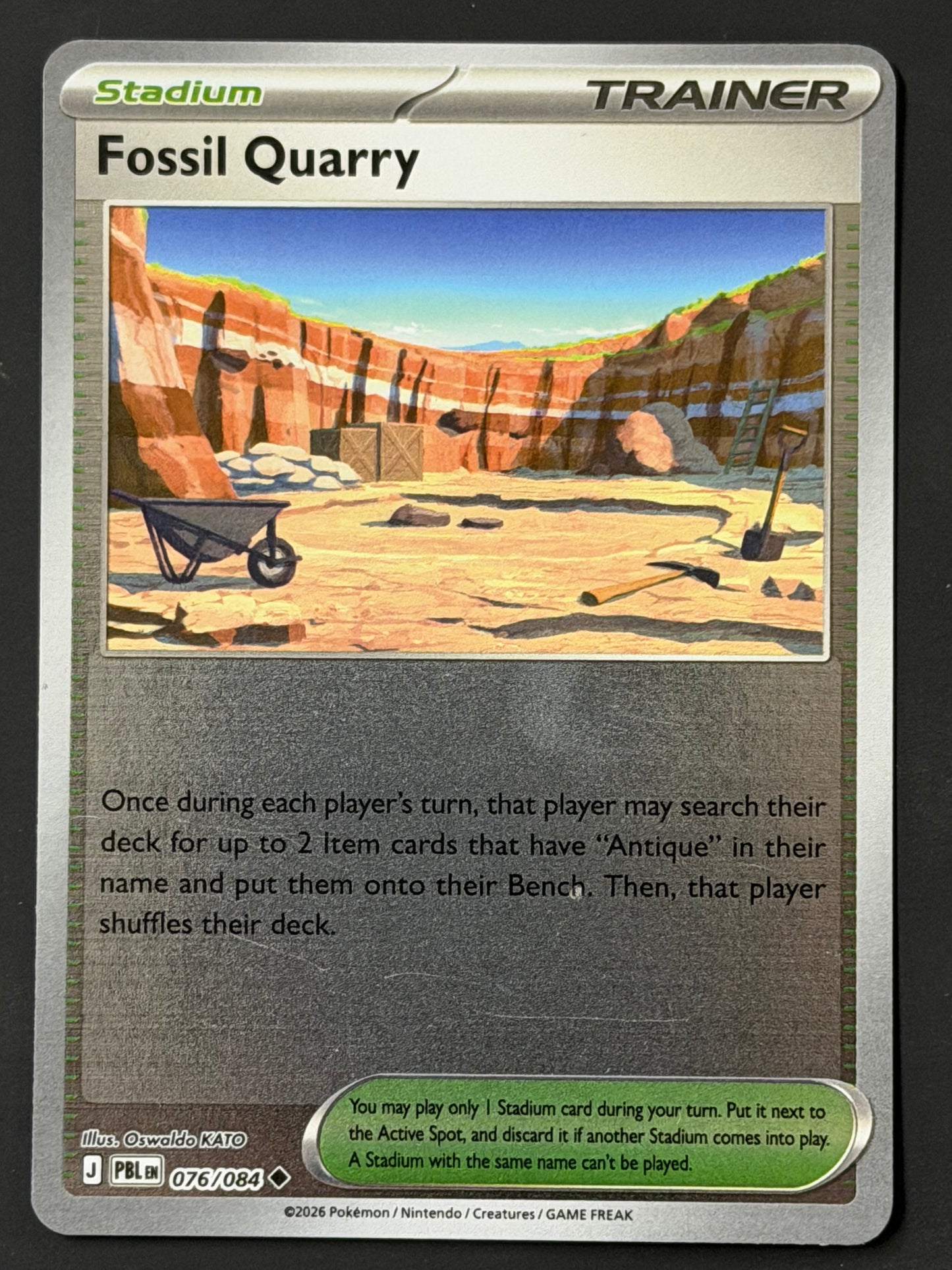 076/084 Fossil Quarry - Pokémon Pitch Black Uncommon Reverse