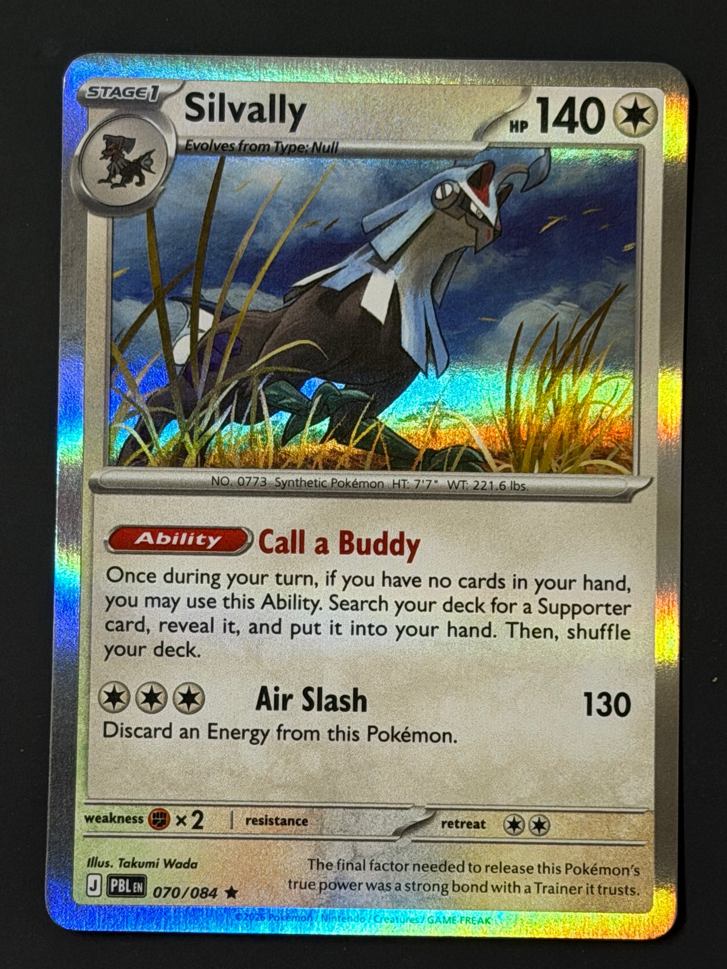 070/084 Silvally - Pokémon Pitch Black Rare Holo