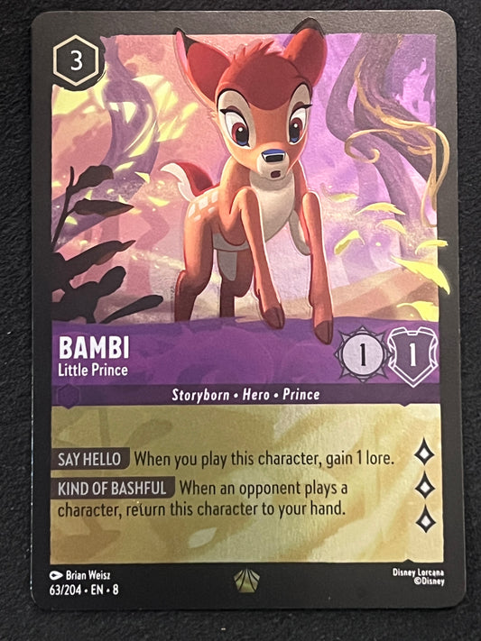 063/204 Bambi - Disney Lorcana Reign of Jafar Legendary FOIL