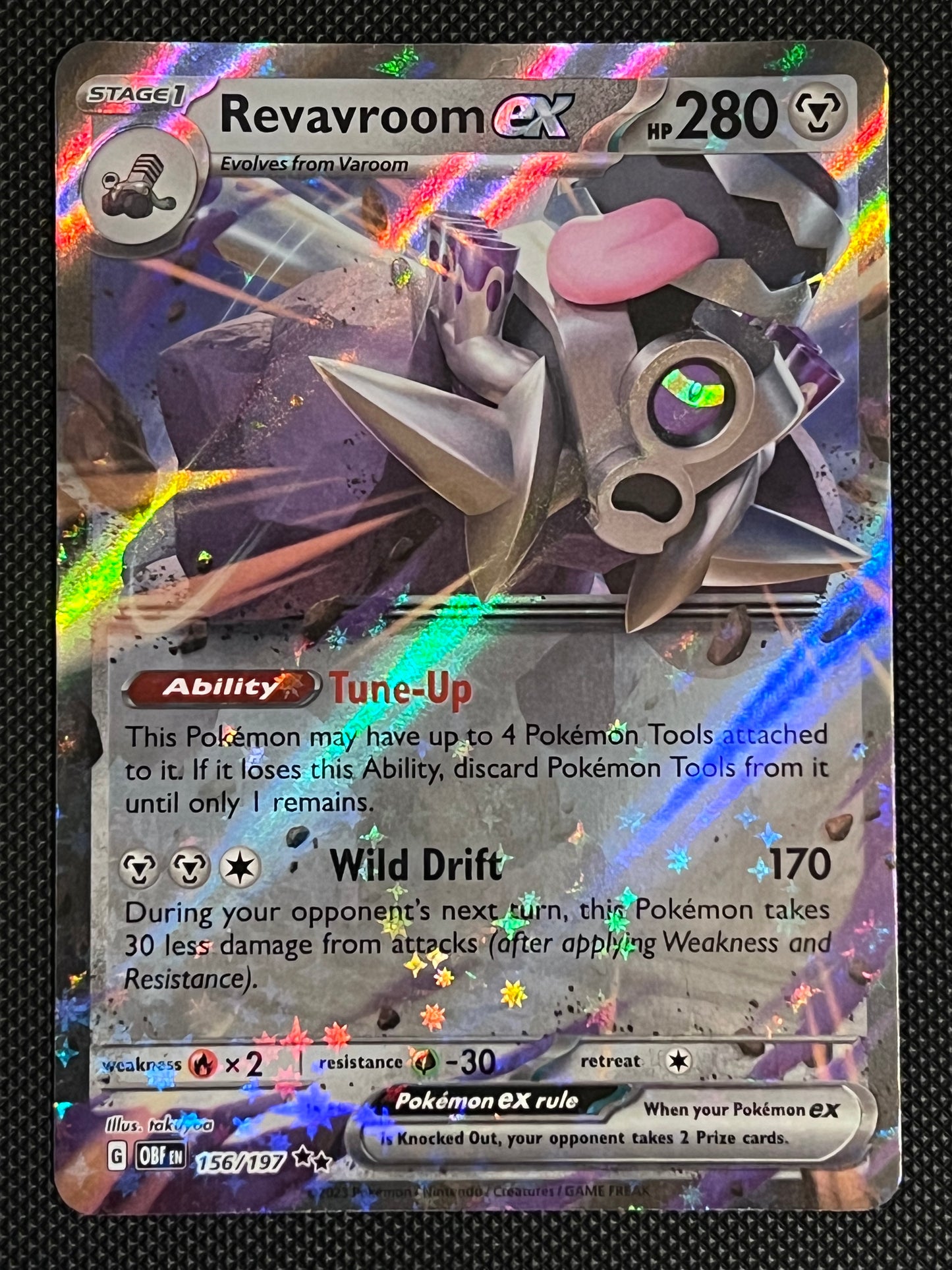 156/197 Revavroom Ex - Pokémon Obsidian Flames Double Rare