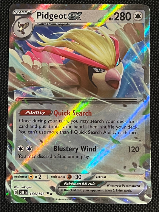 164/197 Pidgeot Ex - Pokémon Obsidian Flames Double Rare