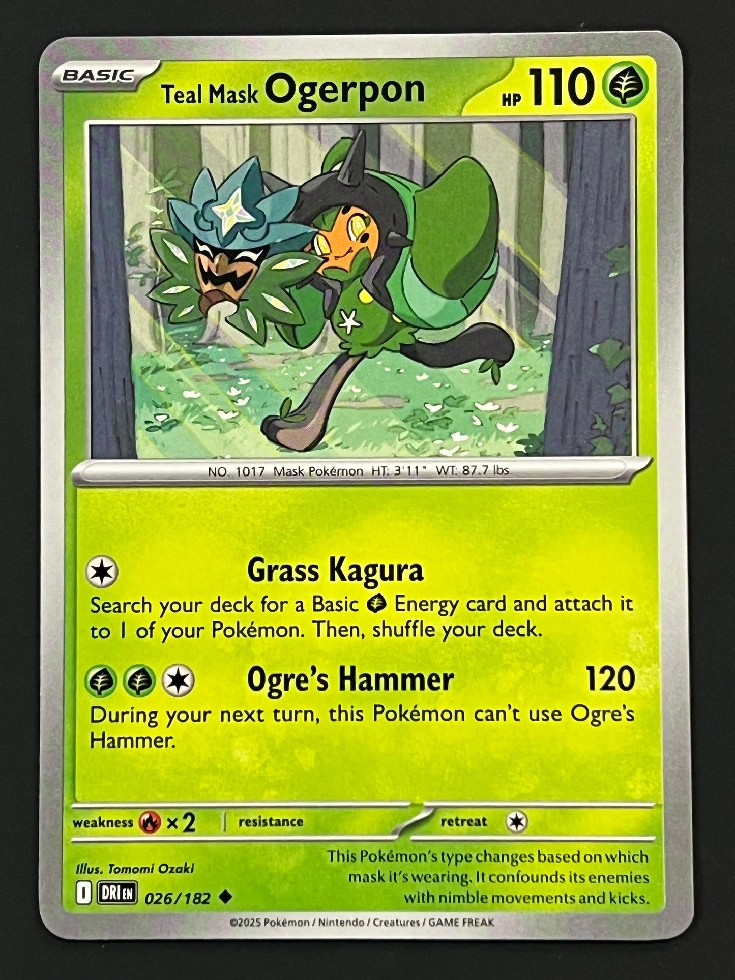 026/182 Teal Mask Ogerpon - Pokémon Destined Rivals Uncommon