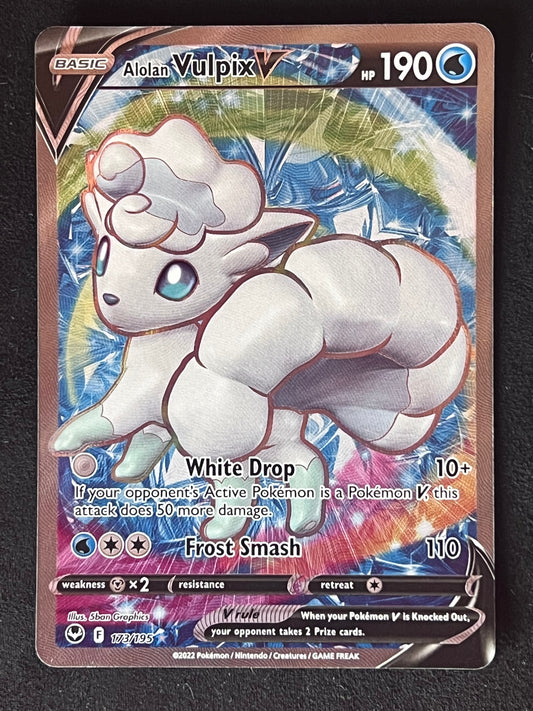 173/195 Alolan Vulpix V - Pokémon Silver Tempest Full Art