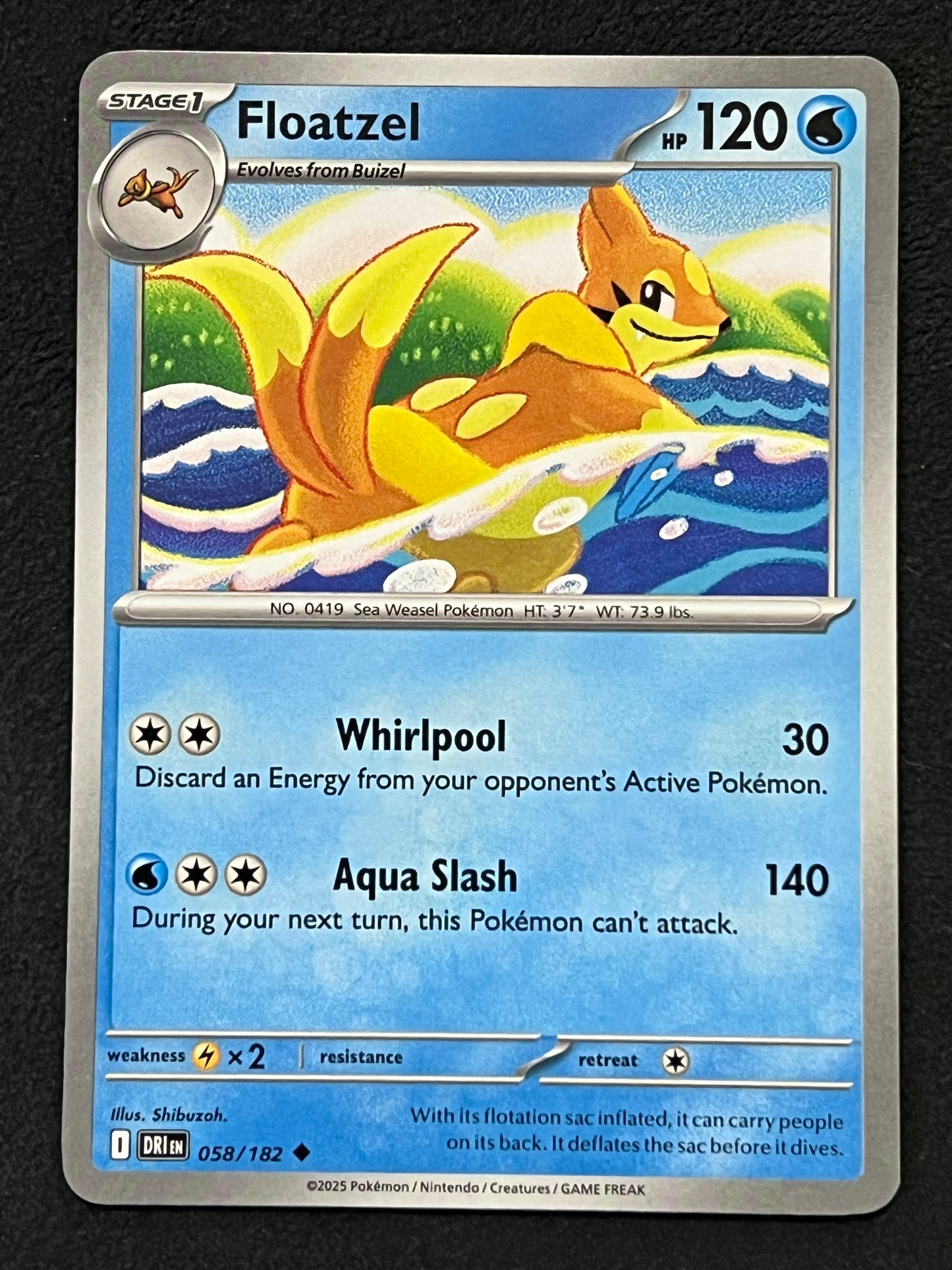 058/182 Floatzel - Pokémon Destined Rivals Uncommon