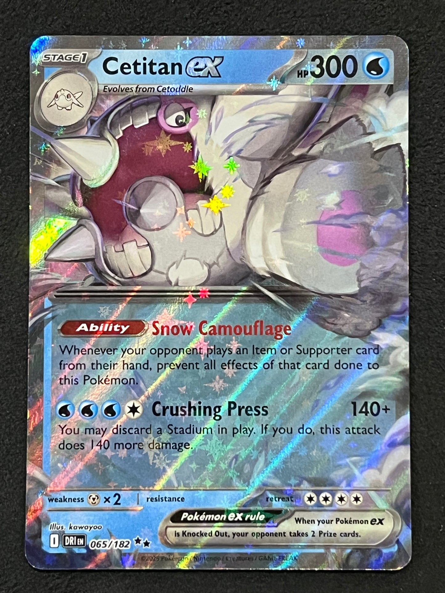 065/182 Cetitan Ex - Pokémon Destined Rivals Double Rare