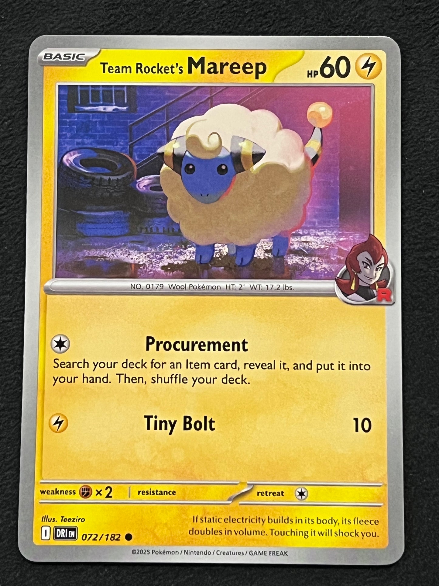 072/182 Team Rocket’s Mareep - Pokémon Destined Rivals Common