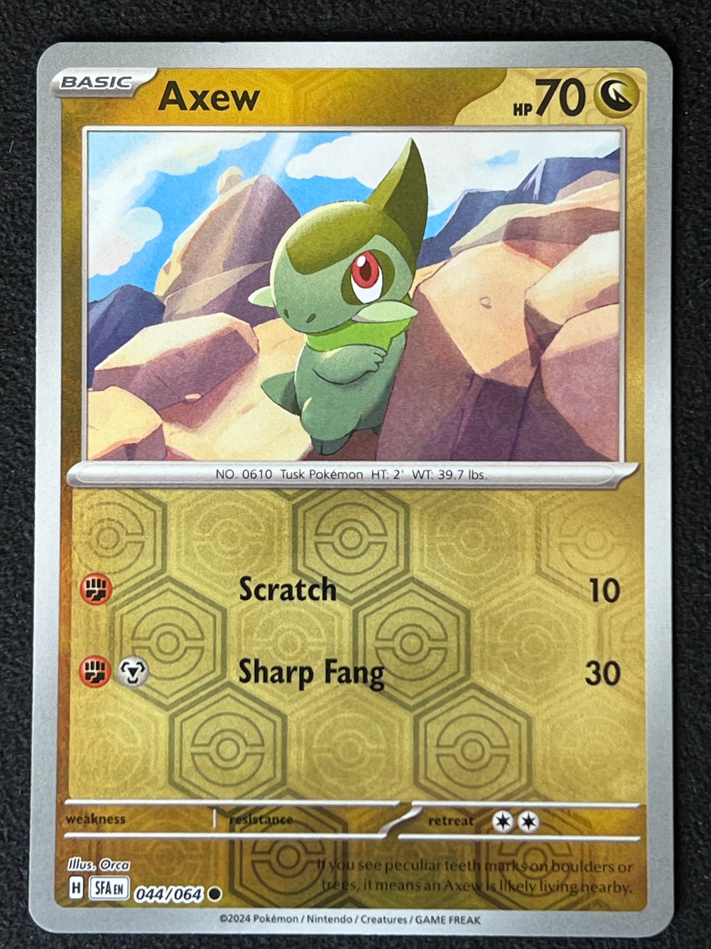 044/064 Axew - Pokémon Shrouded Fable Common Reverse