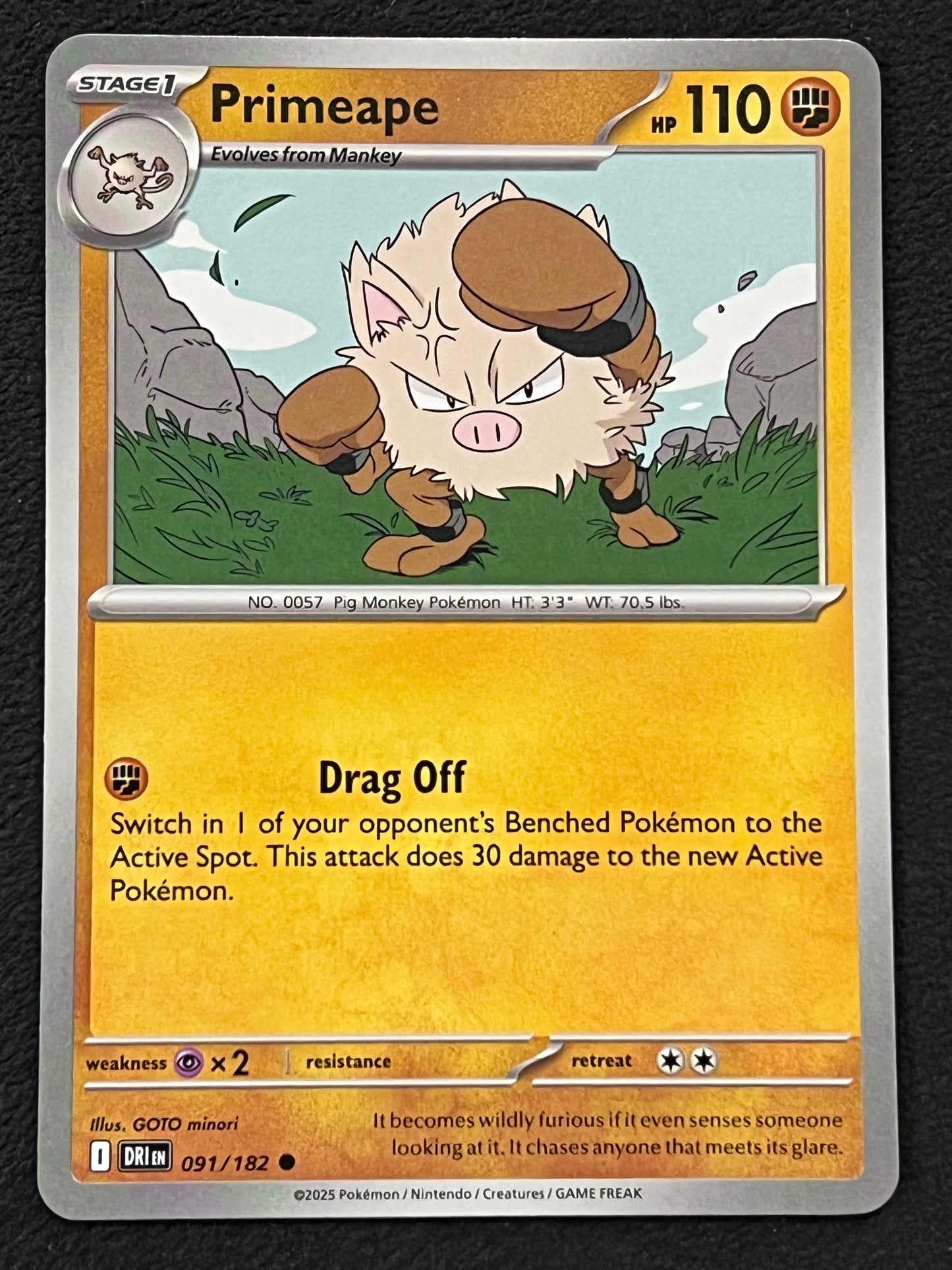 091/182 Primeape - Pokémon Destined Rivals Common