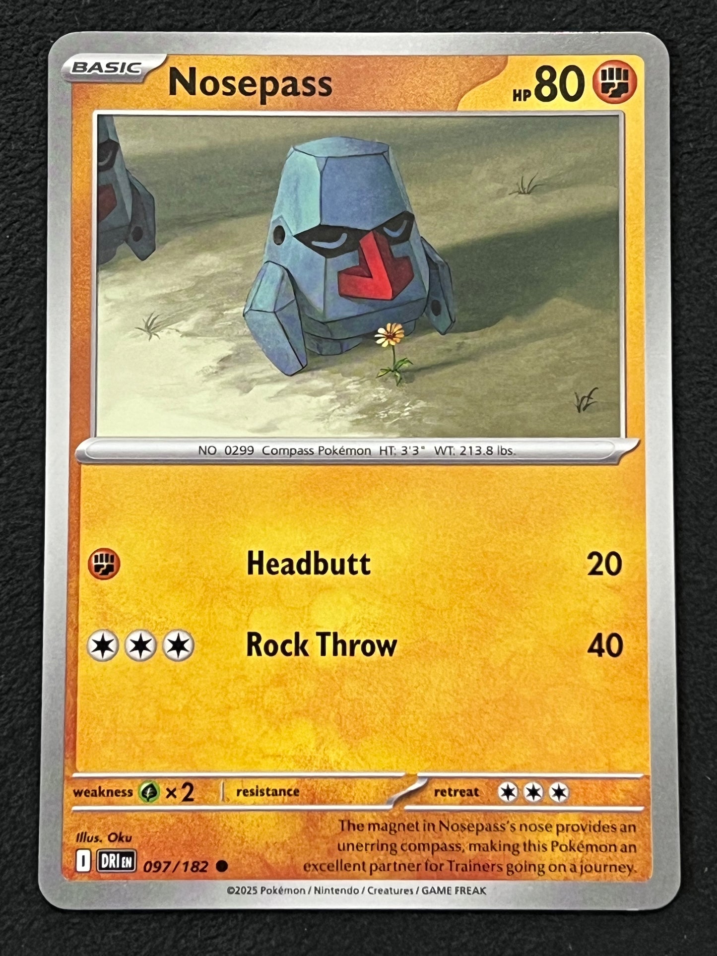 097/182 Nosepass - Pokémon Destined Rivals Common
