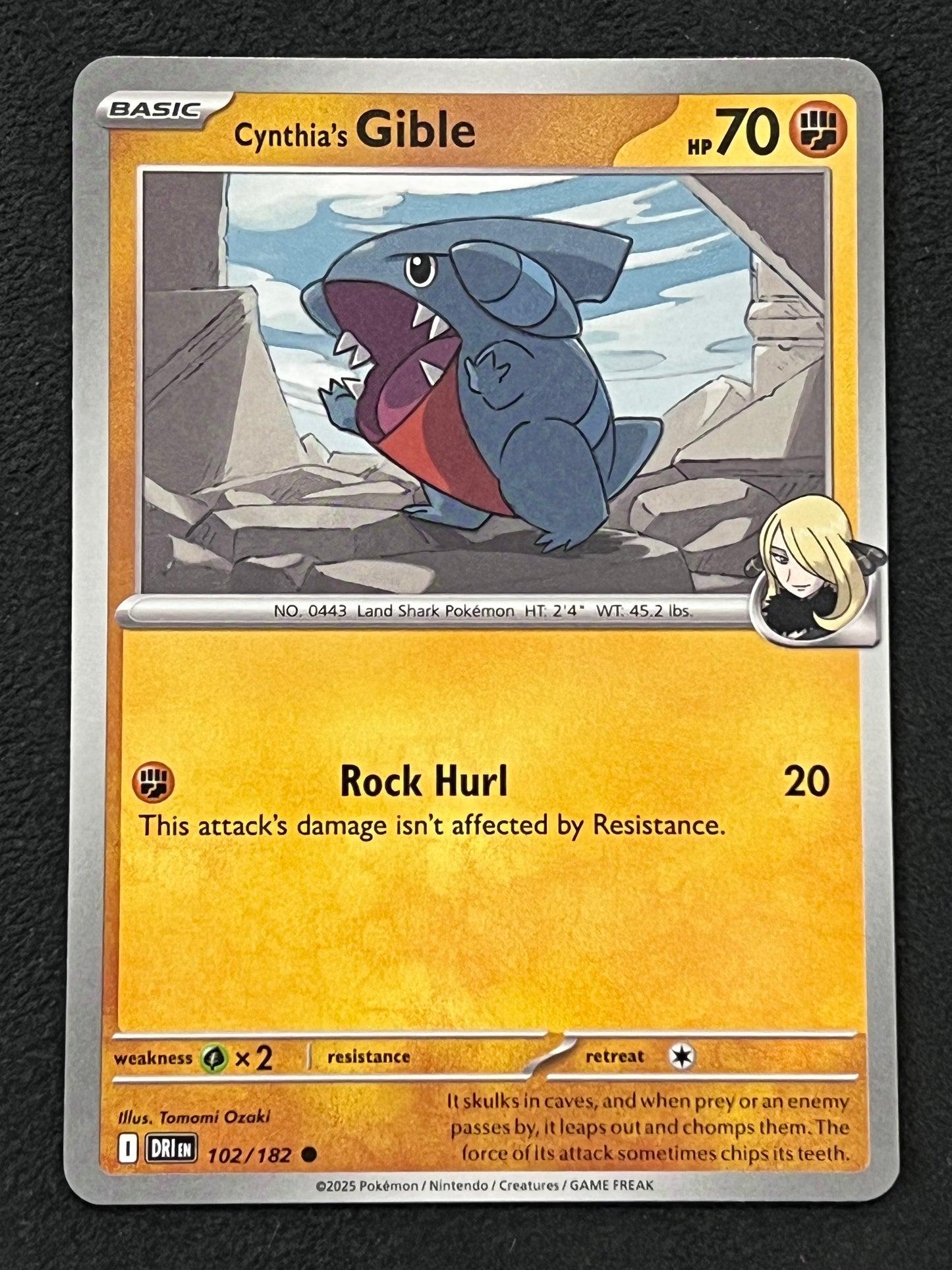 102/182 Cynthia’s Gible - Pokémon Destined Rivals Common