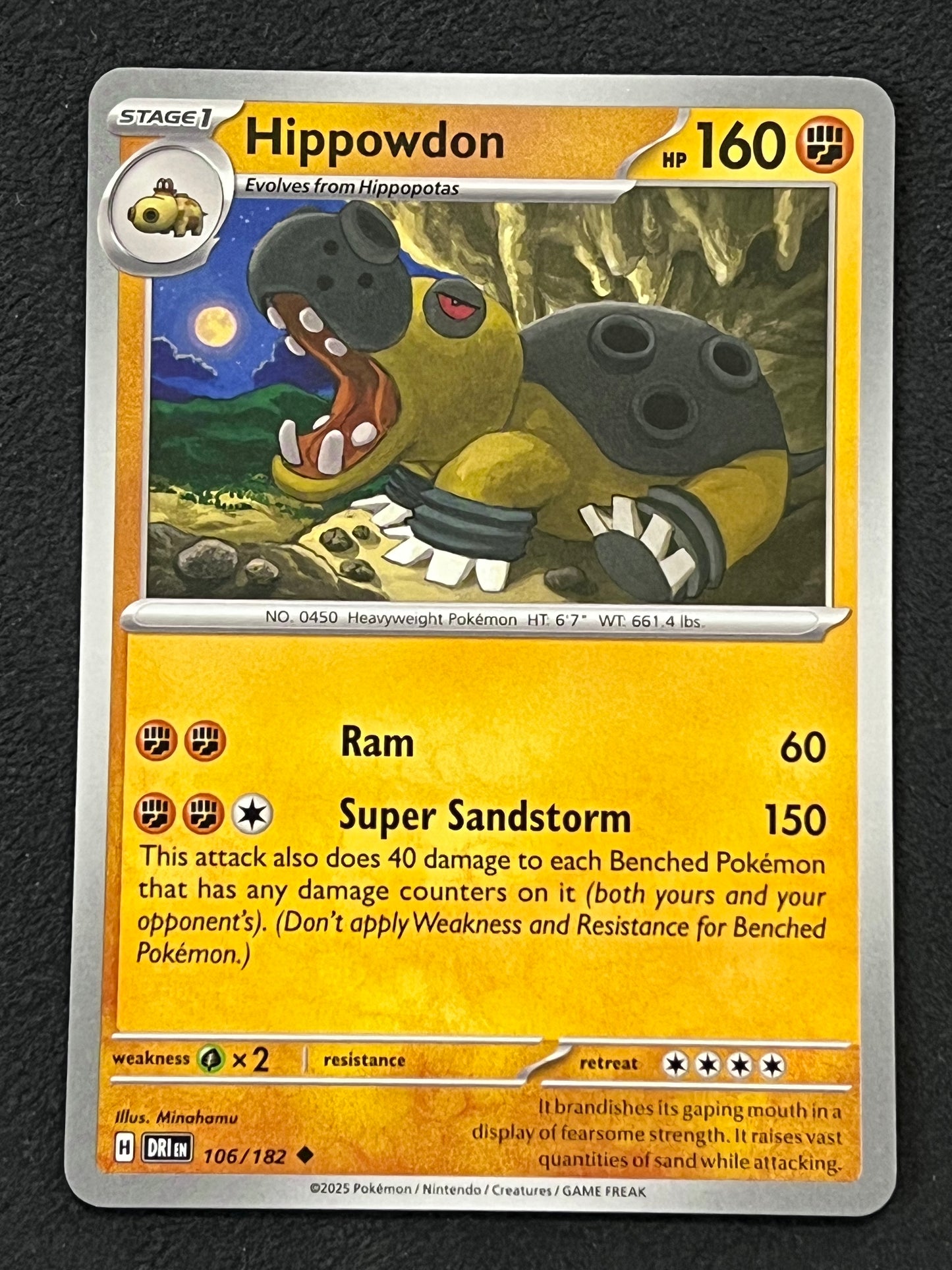 106/182 Hippowdon - Pokémon Destined Rivals Uncommon