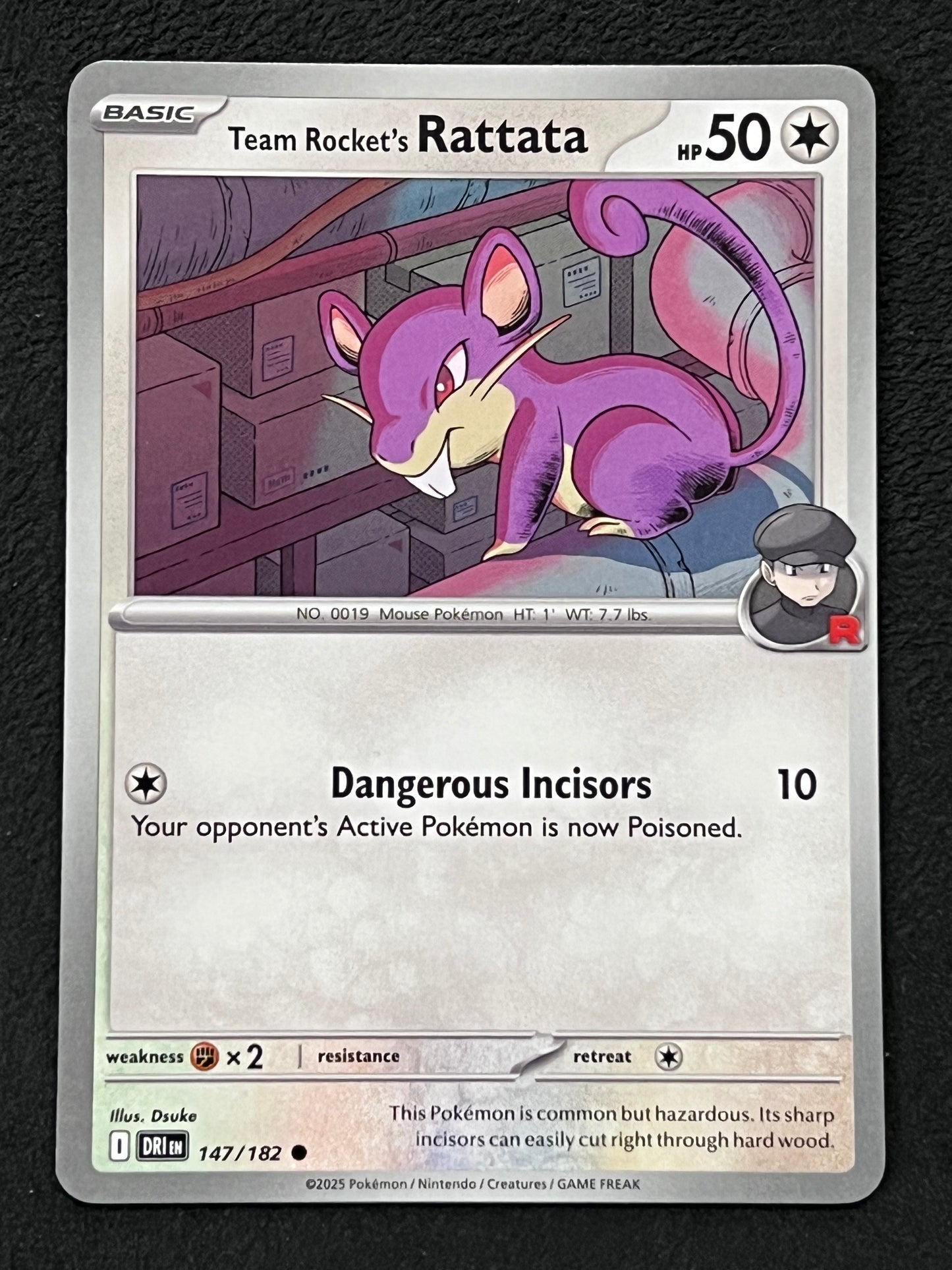 147/182 Team Rocket’s Rattata - Pokémon Destined Rivals Common