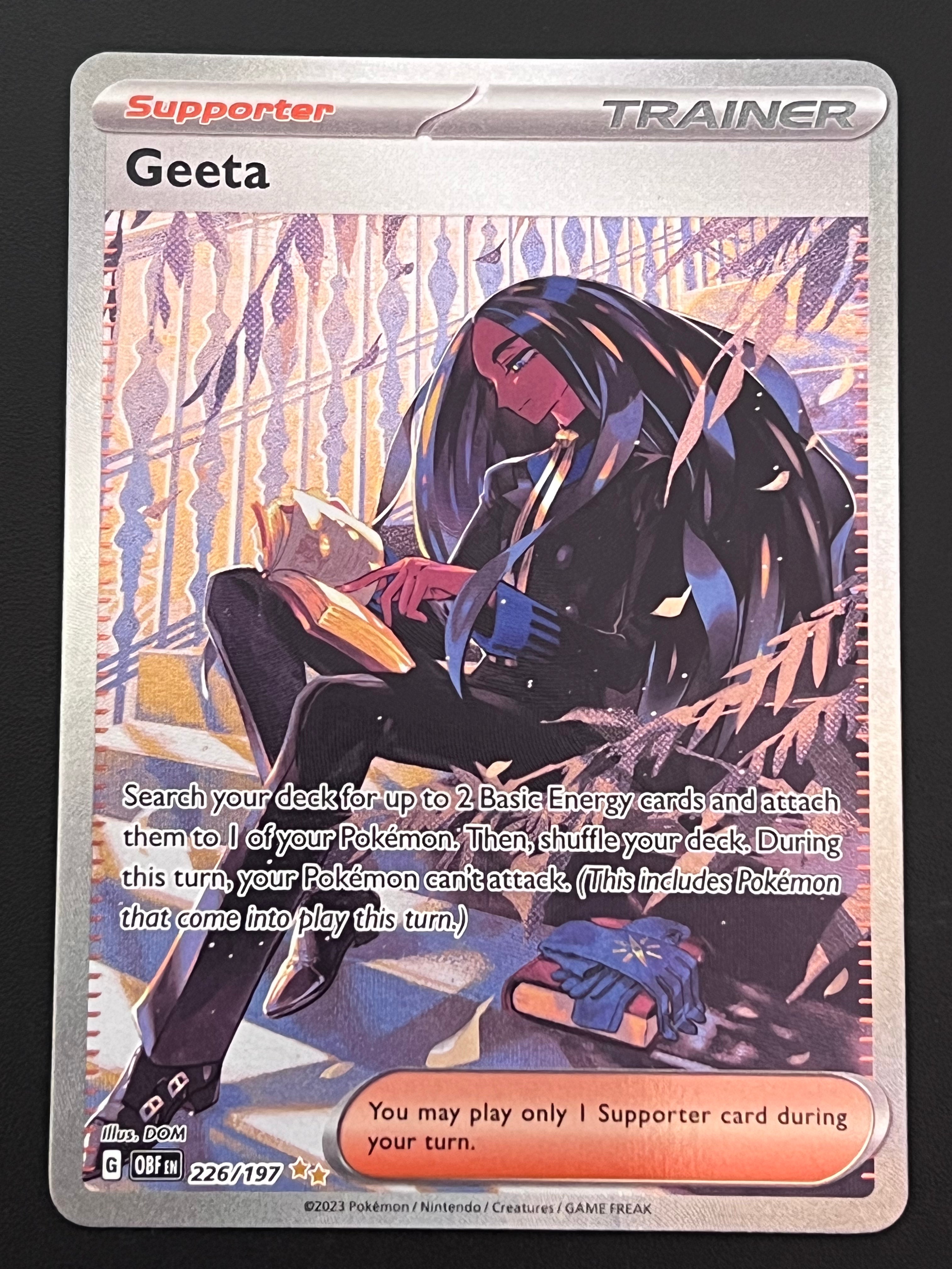 226/197 Geeta - Pokmon Obsidian Flames Special Illustration Rare Jarvvos 226/197 Geeta - Pokmon Obsidian Flames Special Illustration Rare Jarvvos