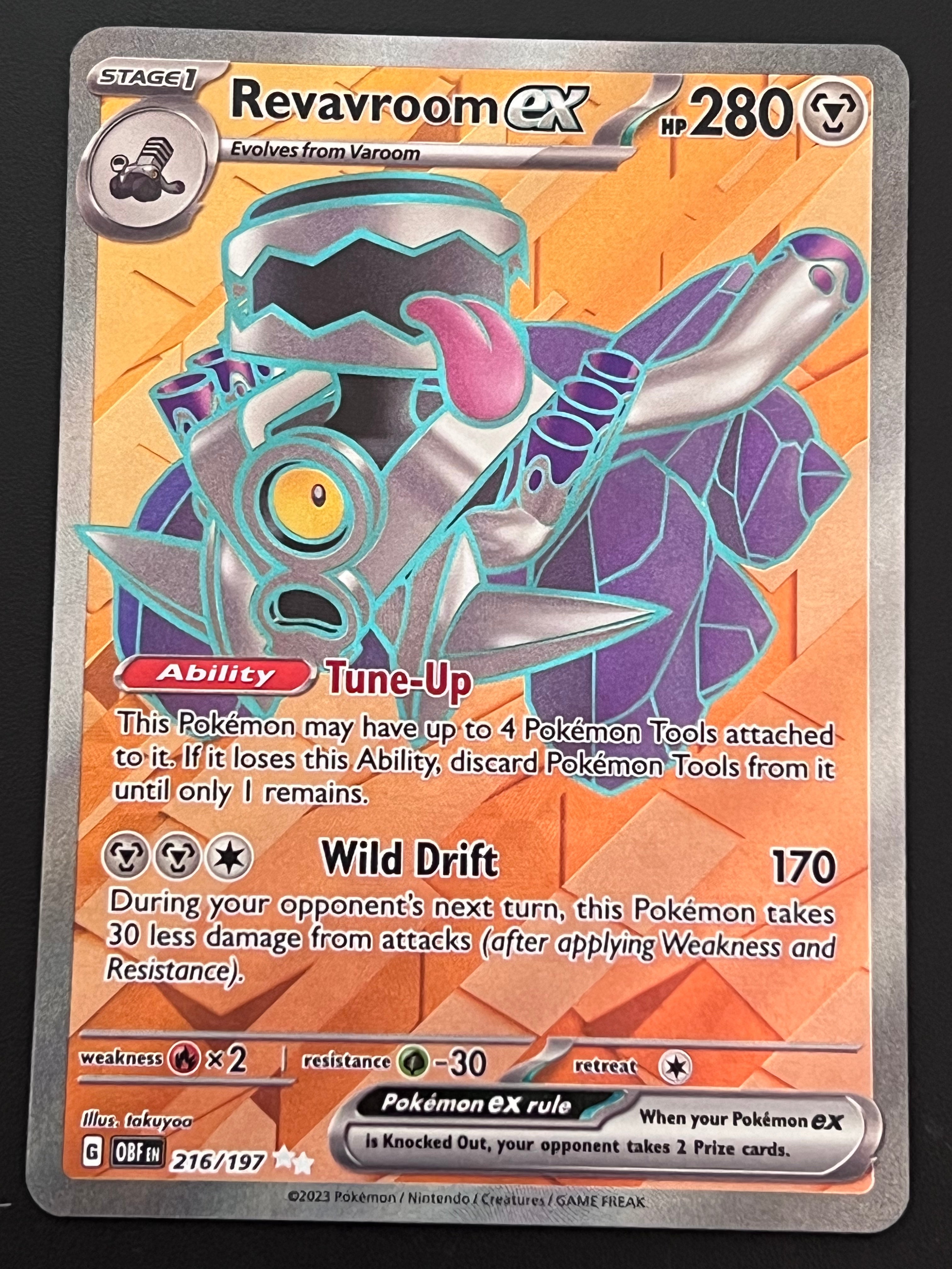 Revavroom Ex 216/197 Pokemon TCG: Obsidian Flames Ultra Rare Full Art Card (Single Card) Pokemon Cards Rare Revavroom Ex 216/197 Pokemon TCG: Obsidian Flames Ultra Rare Full Art Card (Single Card) Pokemon Cards Rare