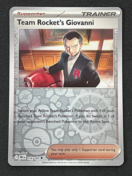 174/182 Team Rocket’s Giovanni - Pokémon Destined Rivals Uncommon Reverse