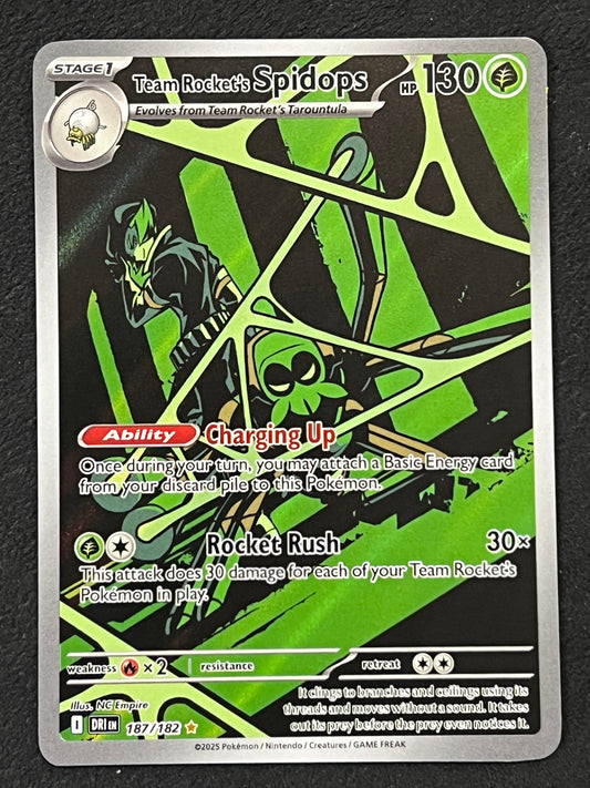 187/182 Team Rocket’s Spidops - Pokémon Destined Rivals Illustration Rare