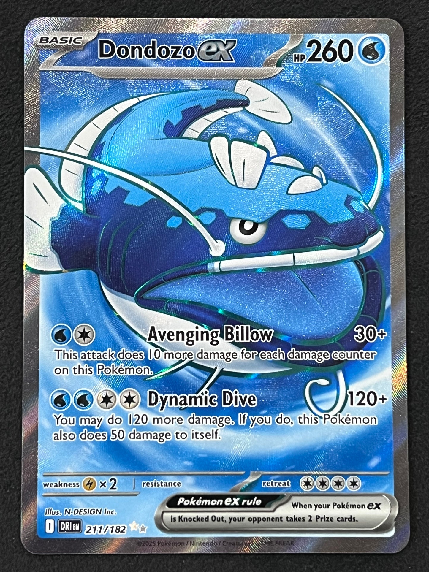 211/182 Dondozo Ex - Pokémon Destined Rivals Ultra Rare