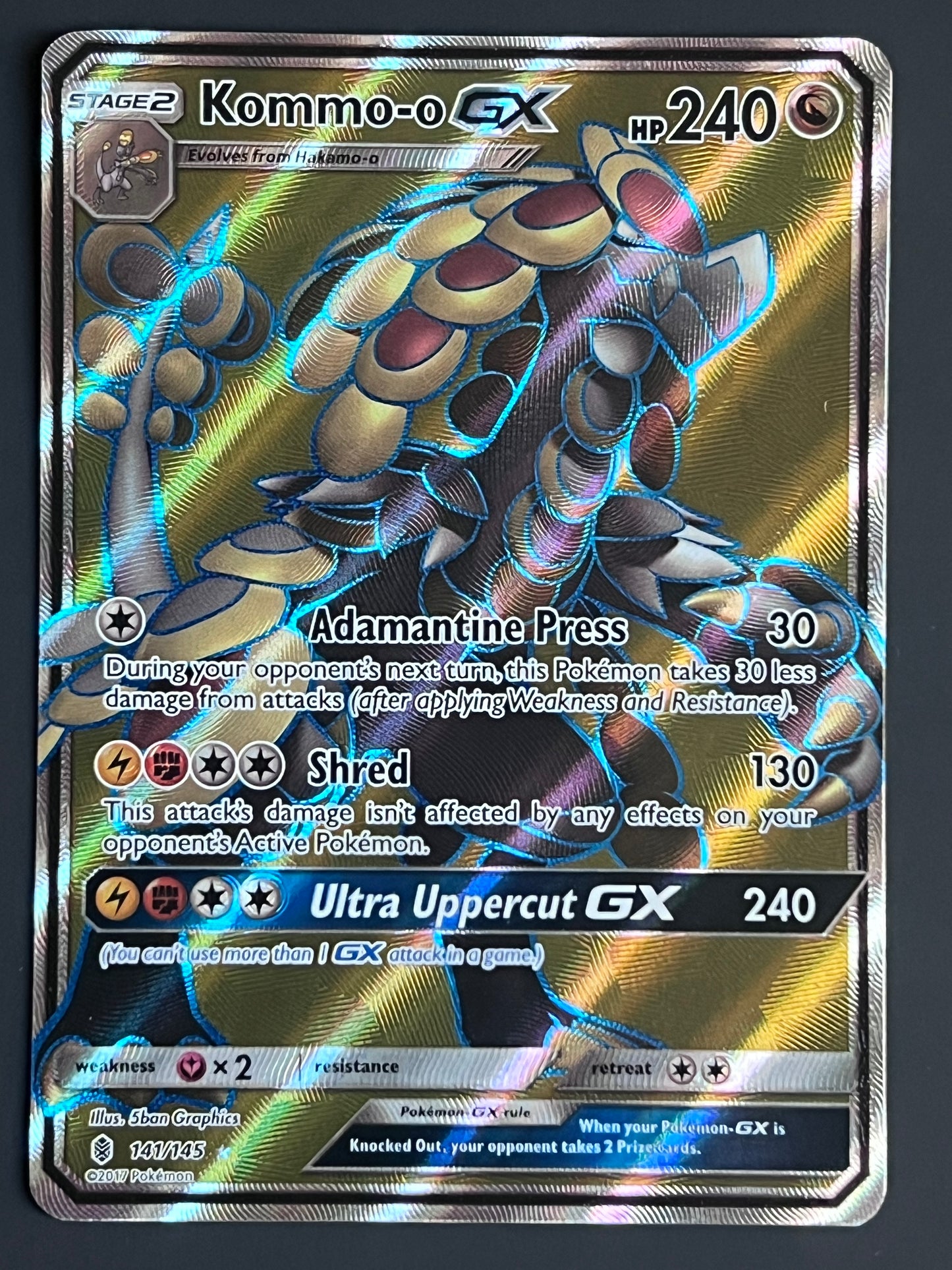 141/145 Kommo-o Gx - Pokémon Guardians Rising Full Art