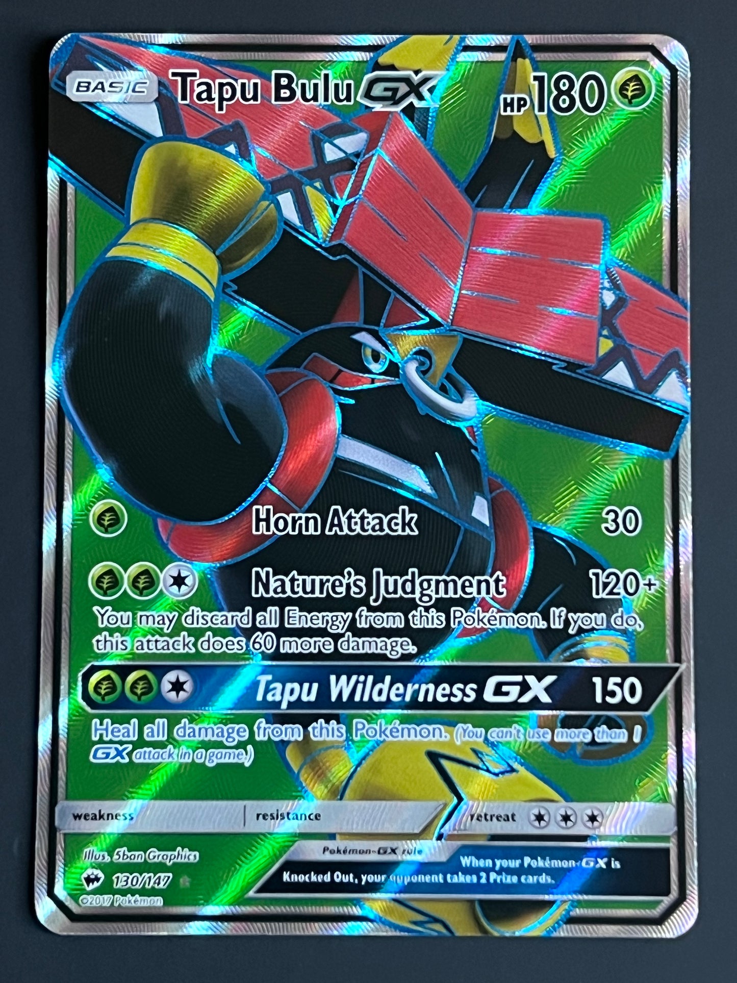 130/147 Tapu Bulu Gx - Pokémon Burning Shadows Full Art