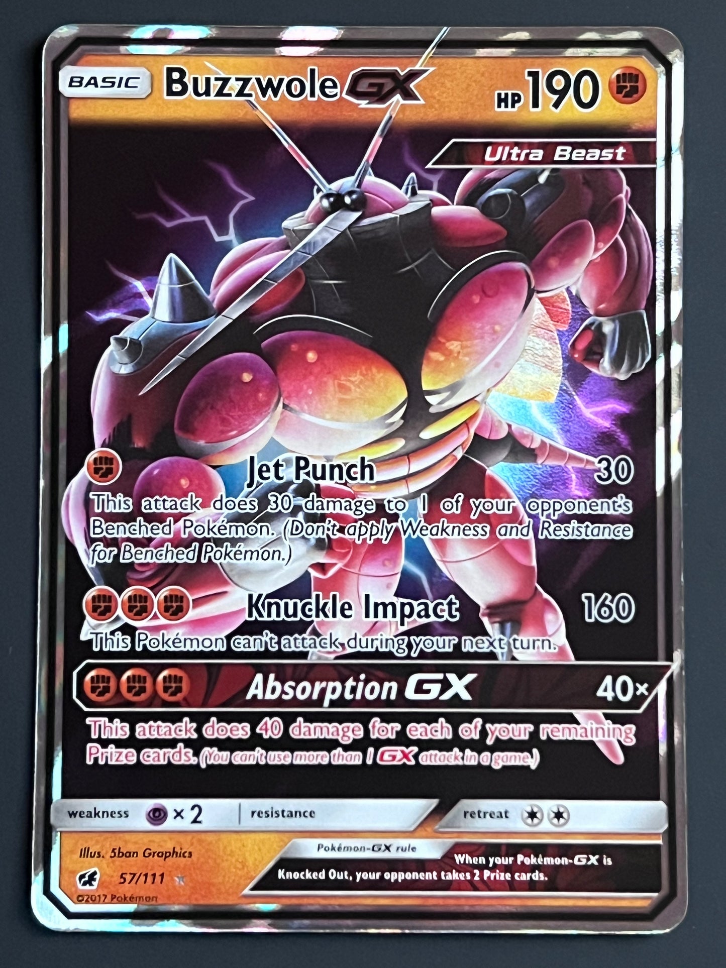 057/111 Buzzwole Gx - Pokémon Crimson Invasion Ultra Rare