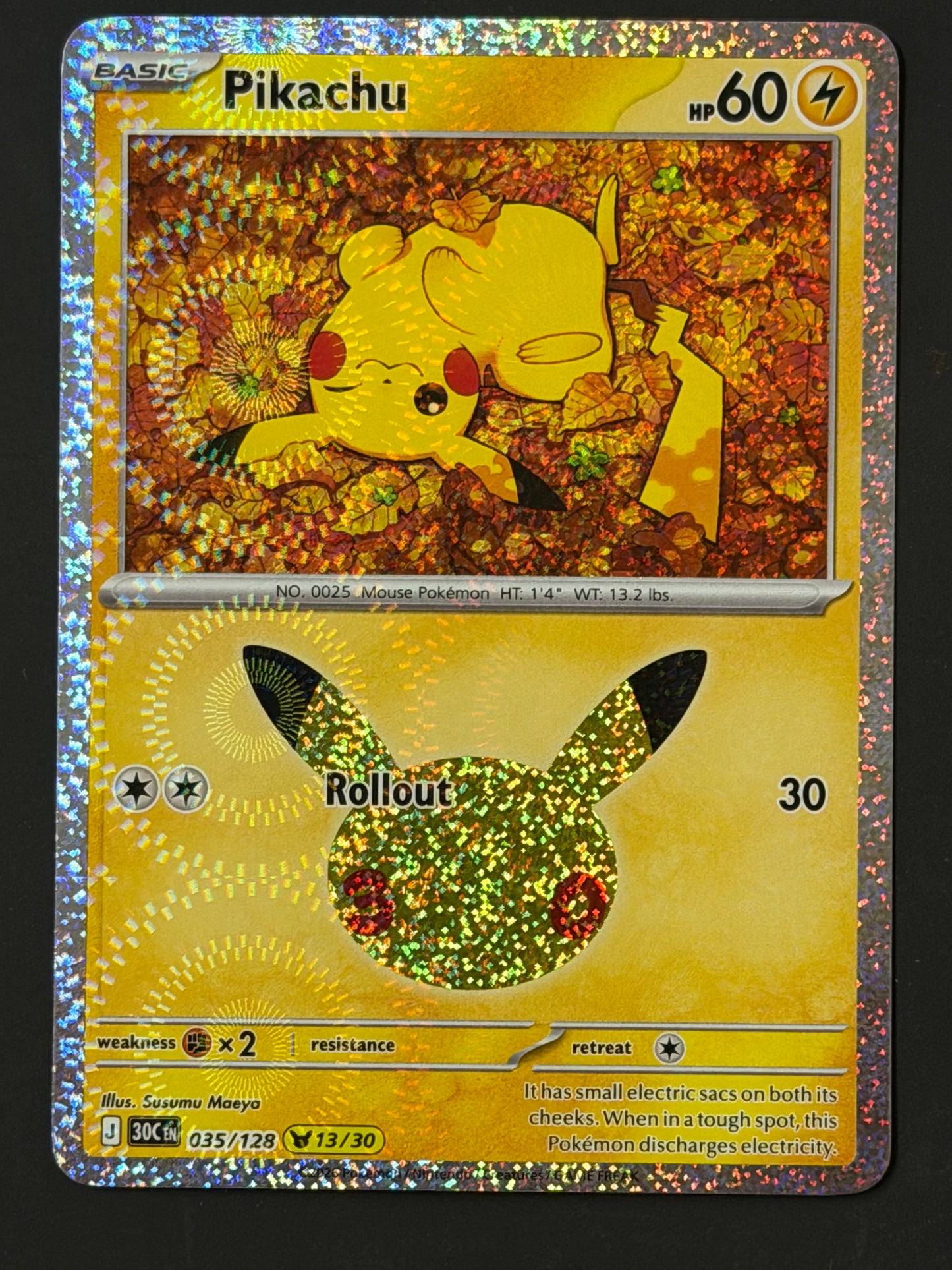 035/128 Pikachu - Pokémon 30th Celebration Pikachu Rare