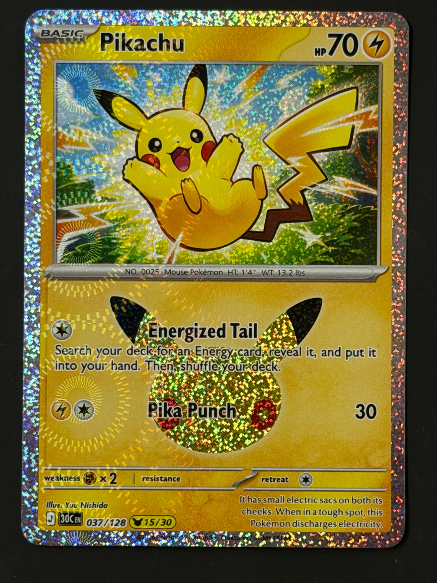 037/128 Pikachu - Pokémon 30th Celebration Pikachu Rare