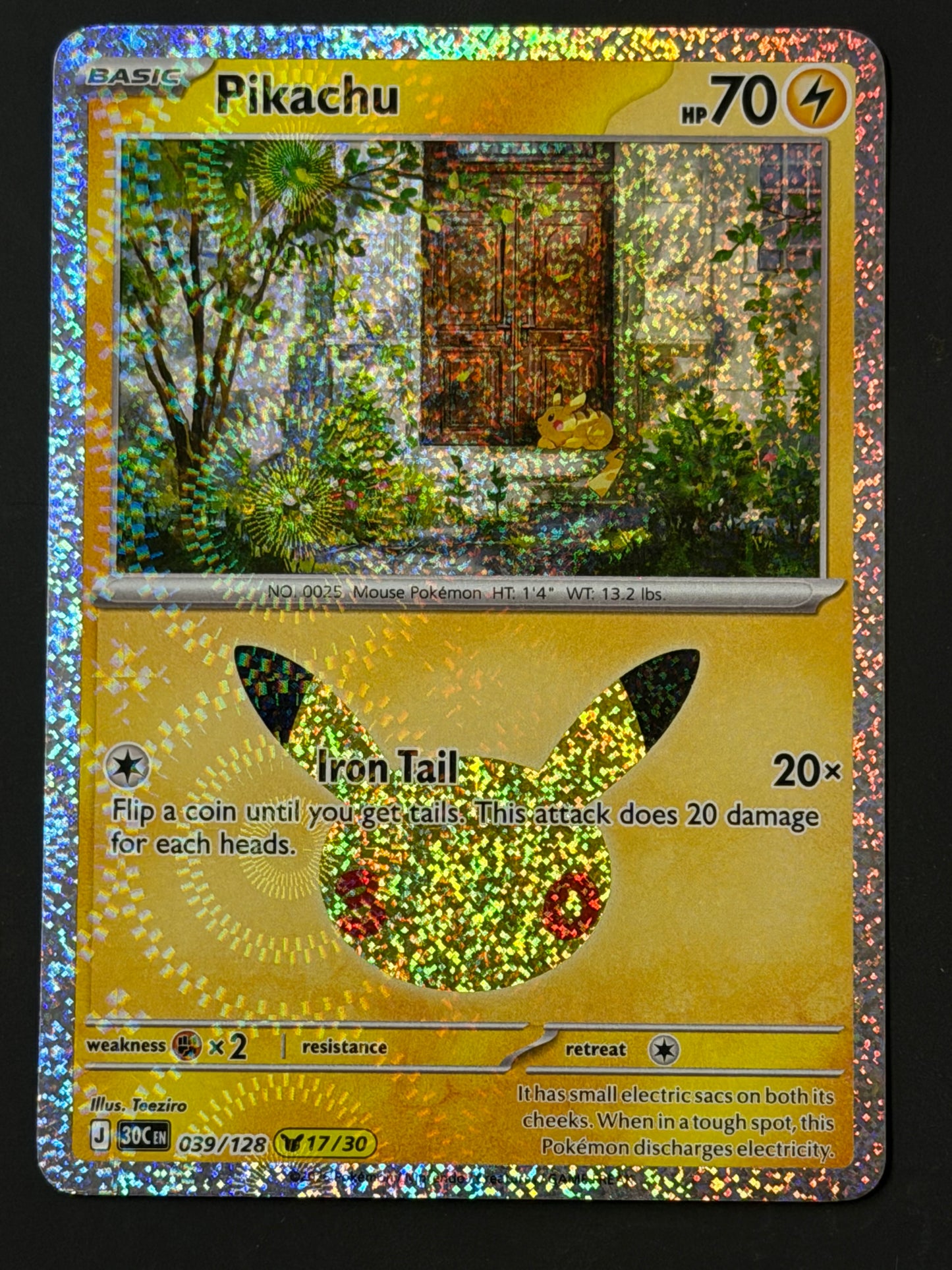 039/128 Pikachu - Pokémon 30th Celebration Pikachu Rare