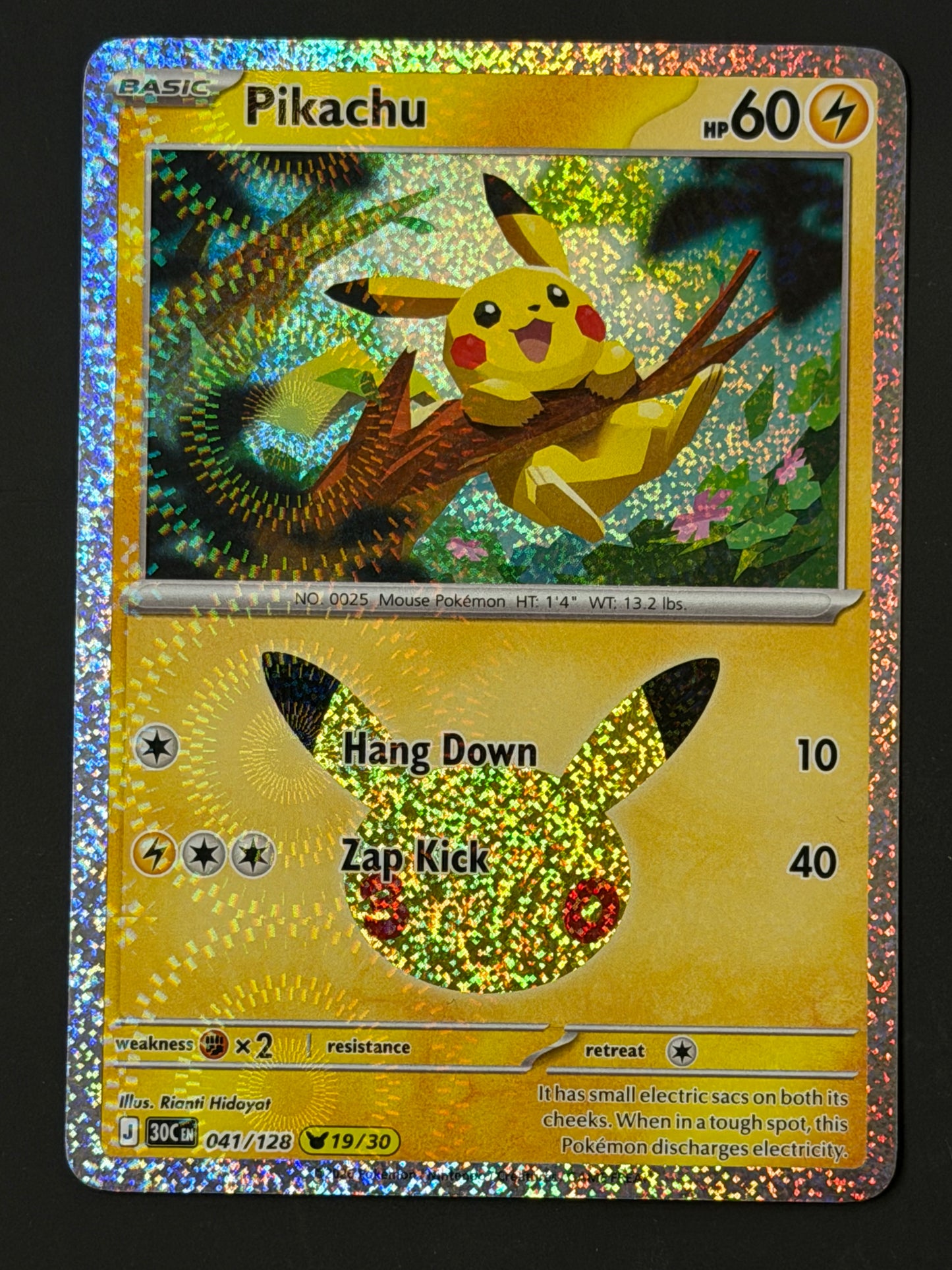 041/128 Pikachu - Pokémon 30th Celebration Pikachu Rare