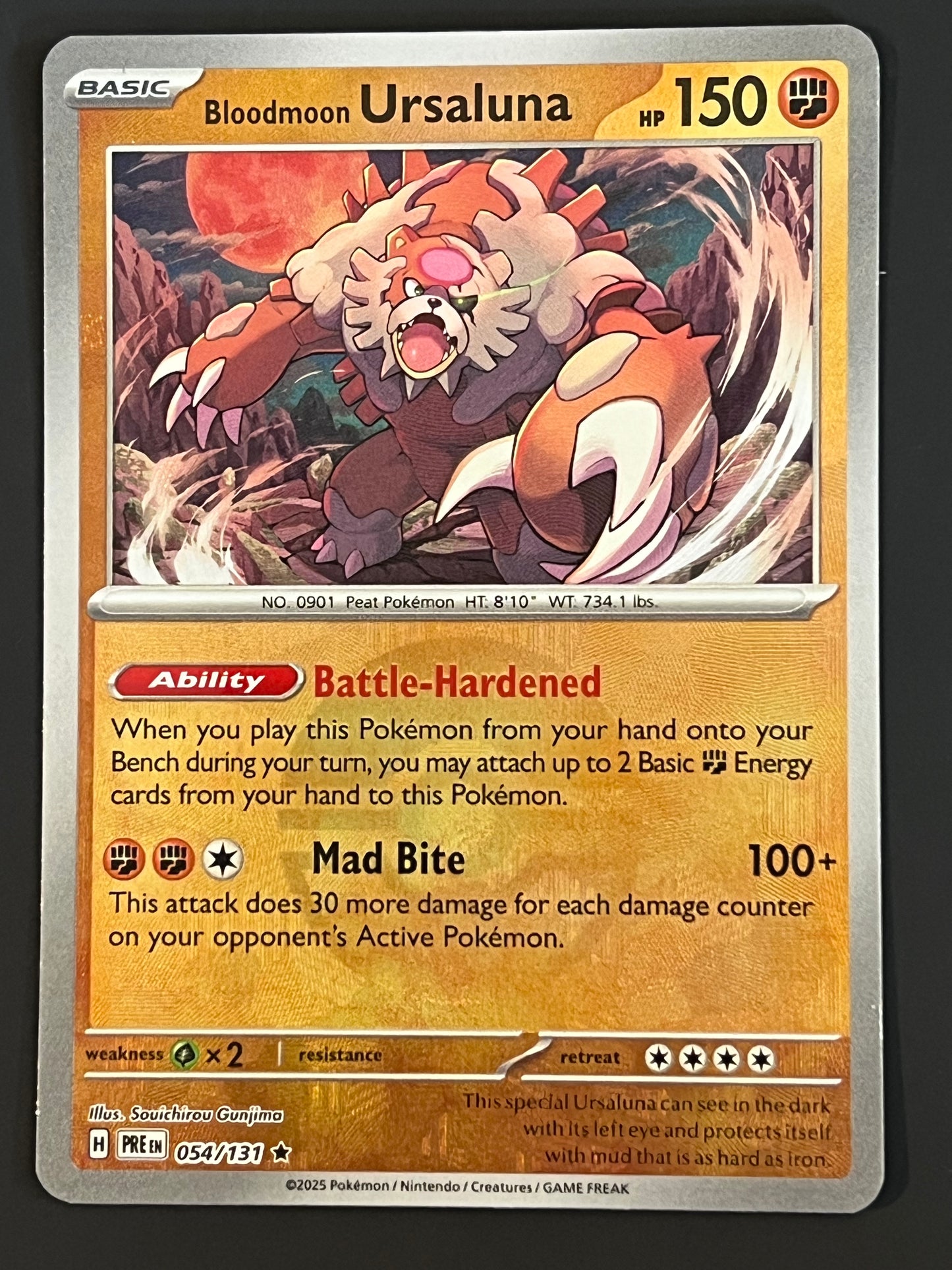054/131 Bloodmoon Ursaluna - Pokémon Prismatic Evolutions Rare Reverse POKEBALL