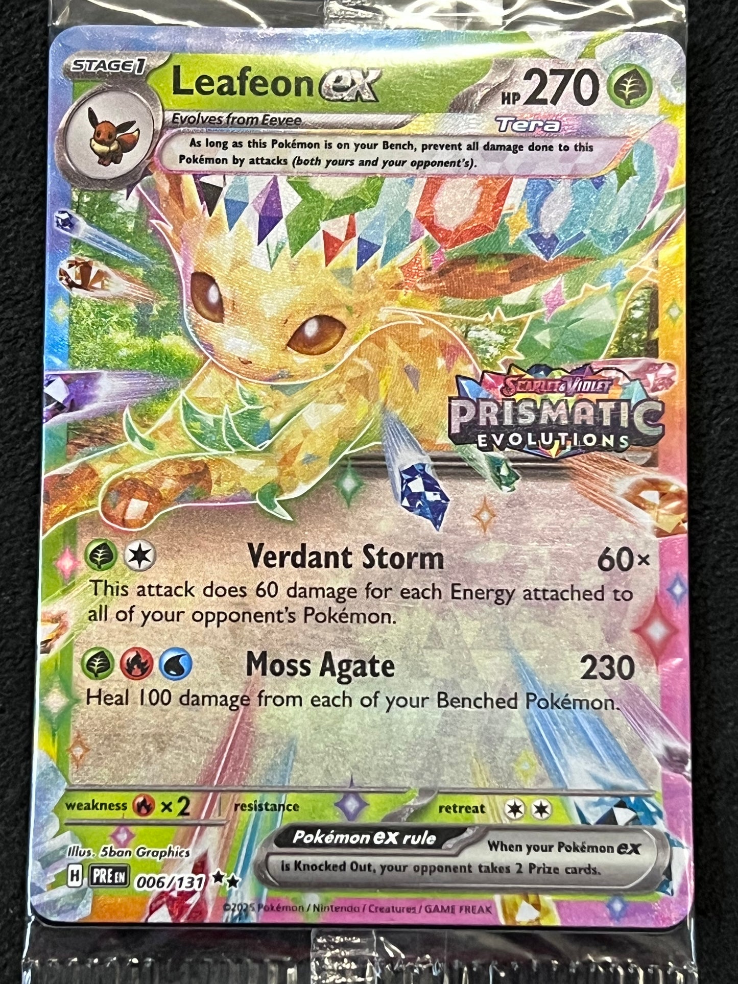 006/131 Leafeon Ex (STAMPED) (SEALED) - Pokémon Prismatic Evolutions Promo